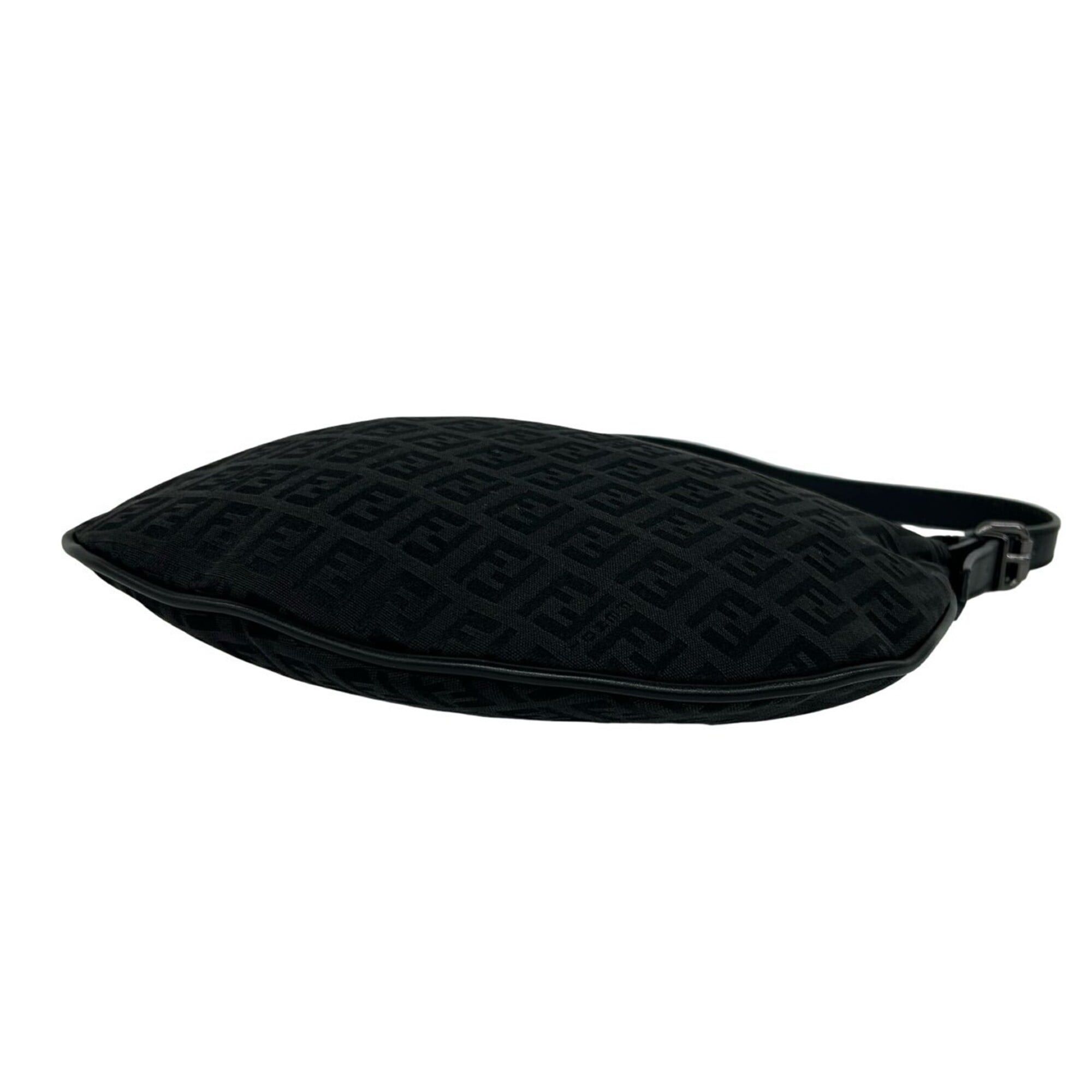 Fendi FENDI Vintage Zucchino FF Pattern Canvas Leather Mini One-Shoulder Bag Handbag Black 67983 Size ONE SIZE - 8 Thumbnail
