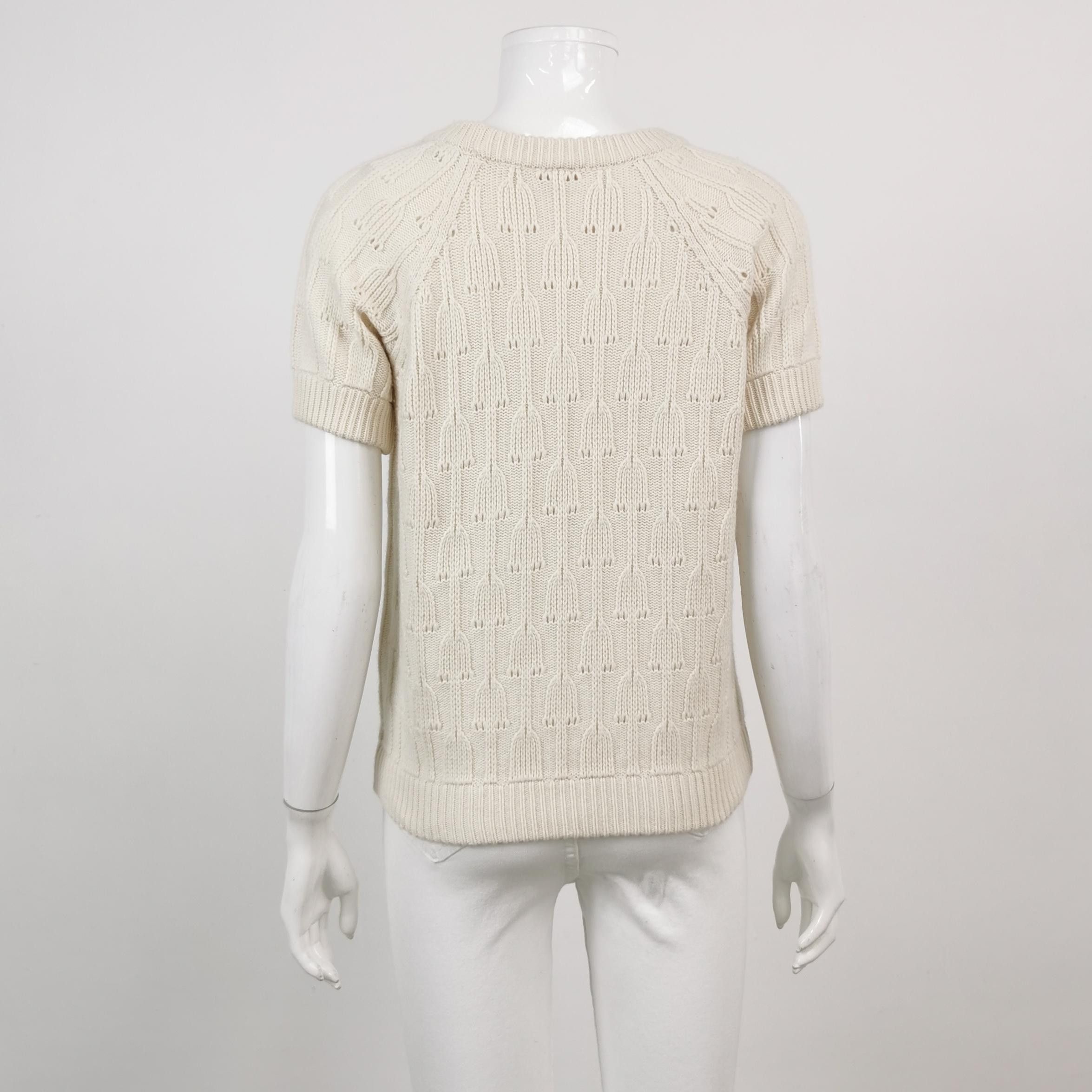 Hermes Hermès Cashmere Cotton Blend Sweater Size 36 Size XS / US 0-2 / IT 36-38 - 2 Thumbnail