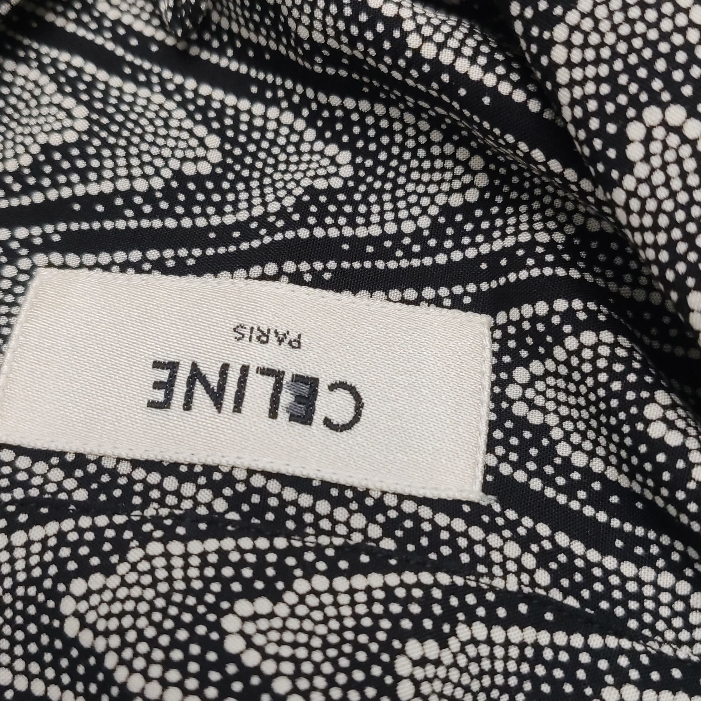 Celine Celine Wave Print Button Up Shirt Size M Size US M / EU 48-50 / 2 - 9 Thumbnail