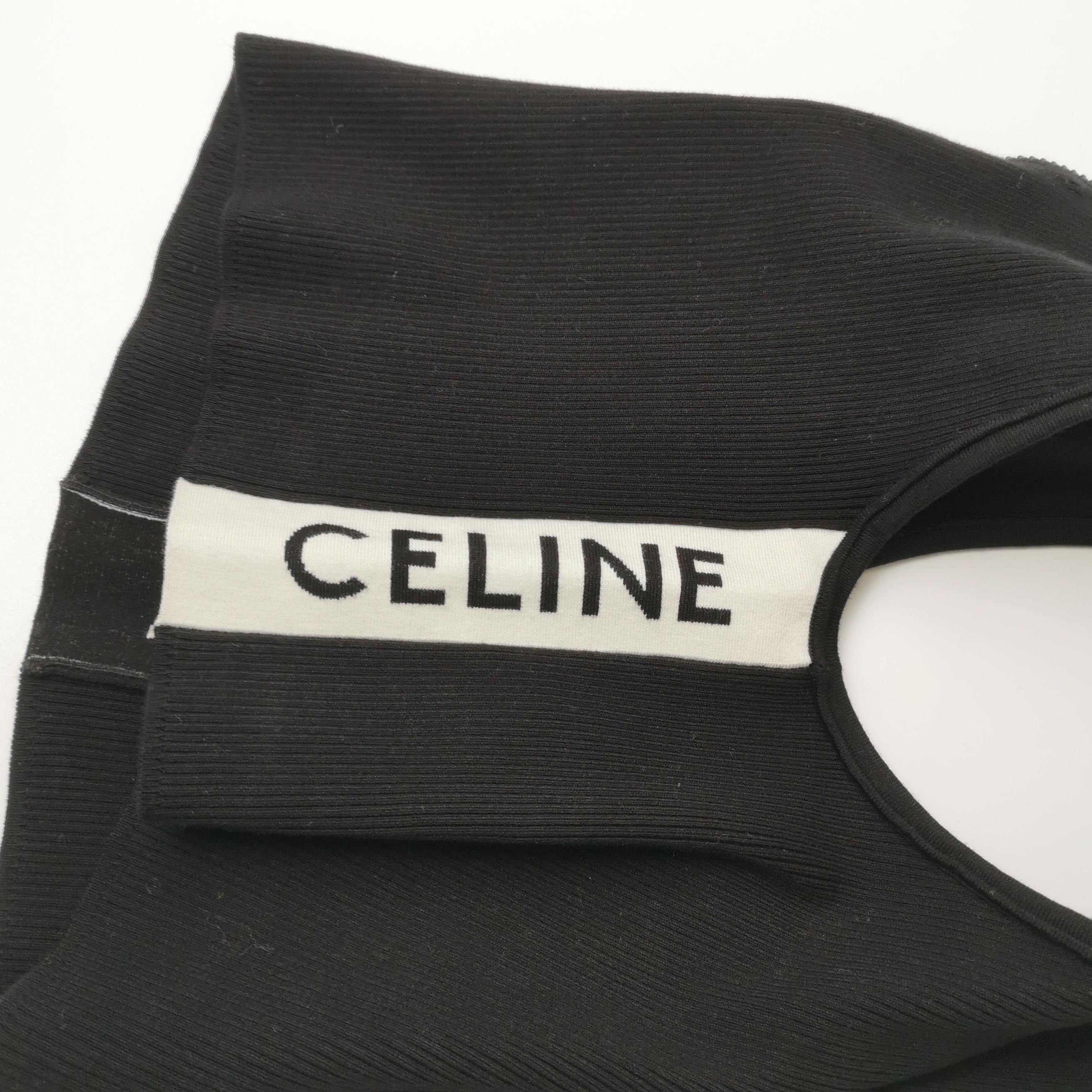 Celine Celine Logo Zip Up Tank Top L Size L / US 10 / IT 46 - 3 Thumbnail