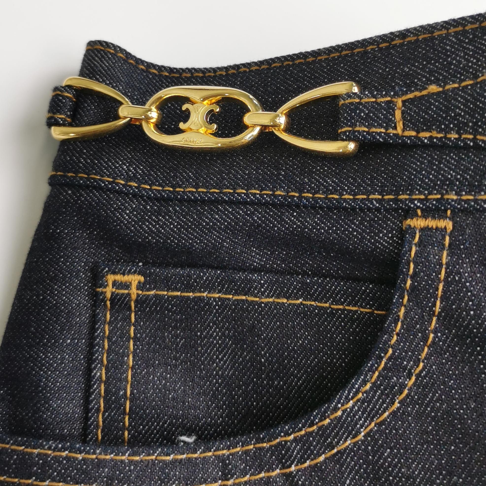Celine Celine Chain Detail Denim Jeans Size 29 Size 29" - 3 Thumbnail