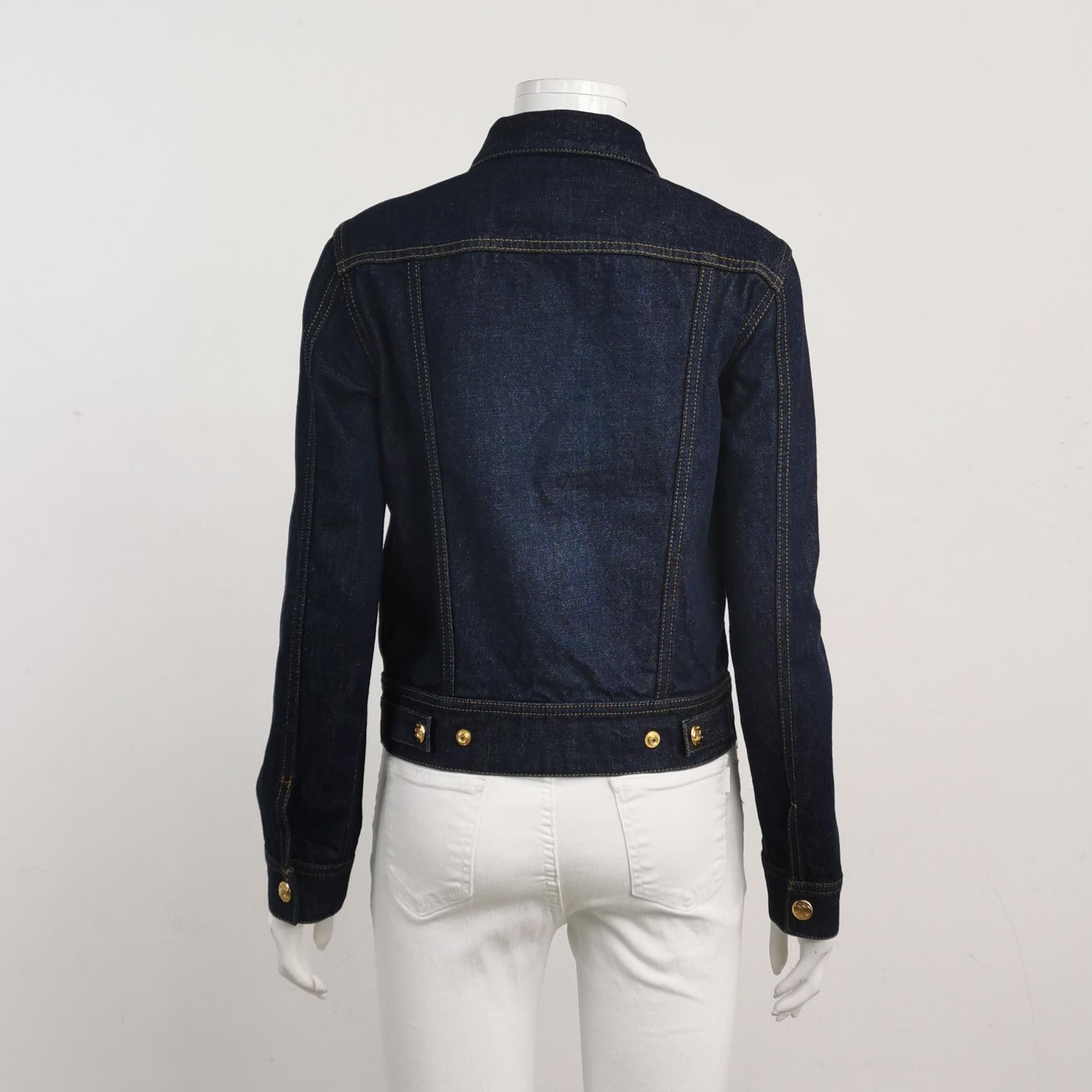 Celine Celine Rigid Indigo Denim Trucker Jacket Size S Size S / US 4 / IT 40 - 2 Thumbnail