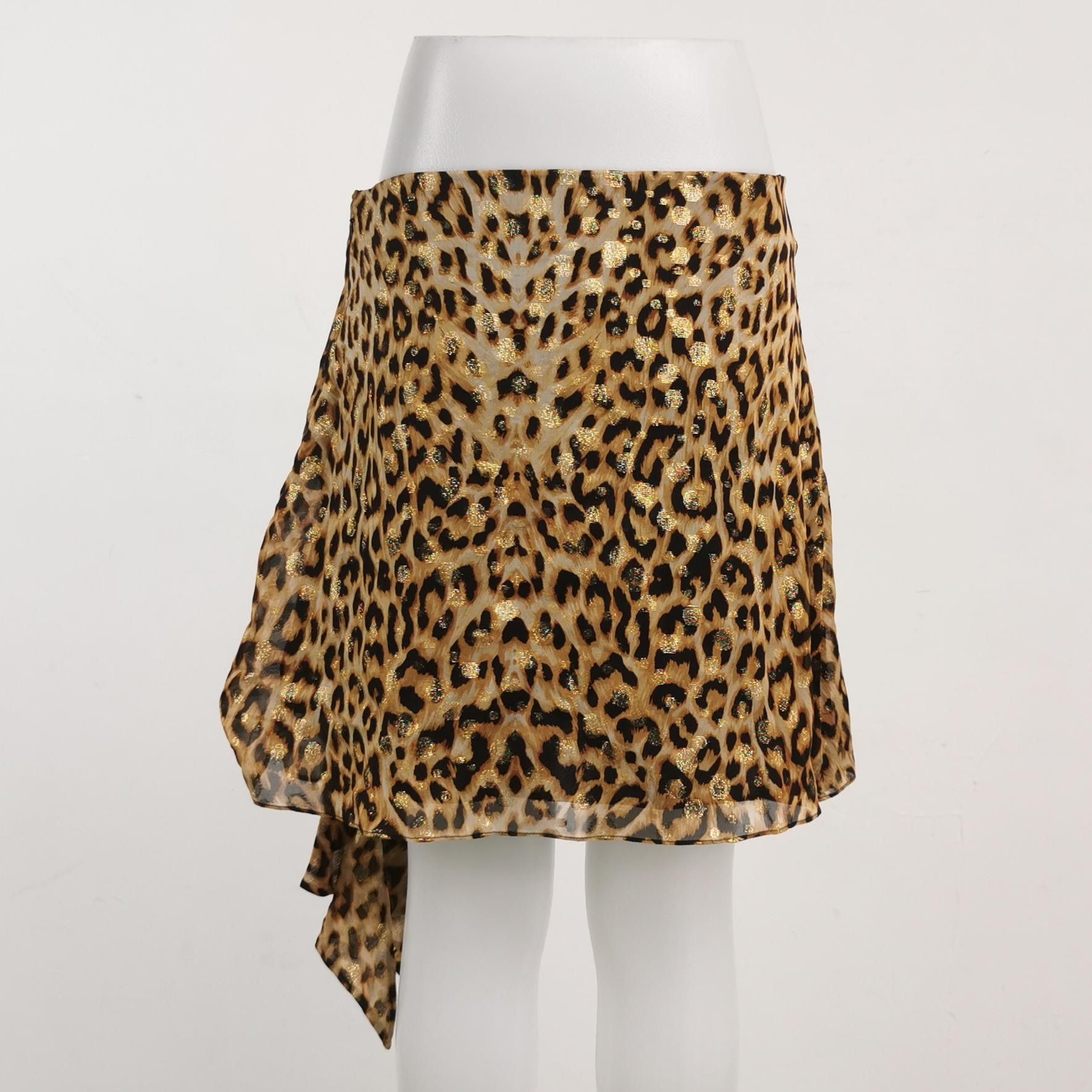 Celine Celine Leopard Print Ruffled Mini Skirt Size 38 Size 27" / US 4 / IT 40 - 2 Thumbnail