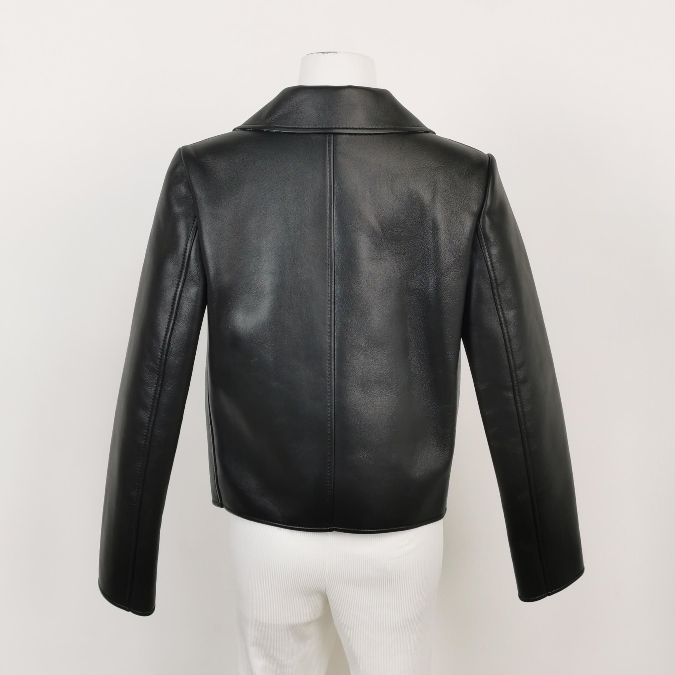 Celine Celine Gold Button Leather Jacket Size 34 Size XS / US 0-2 / IT 36-38 - 2 Thumbnail