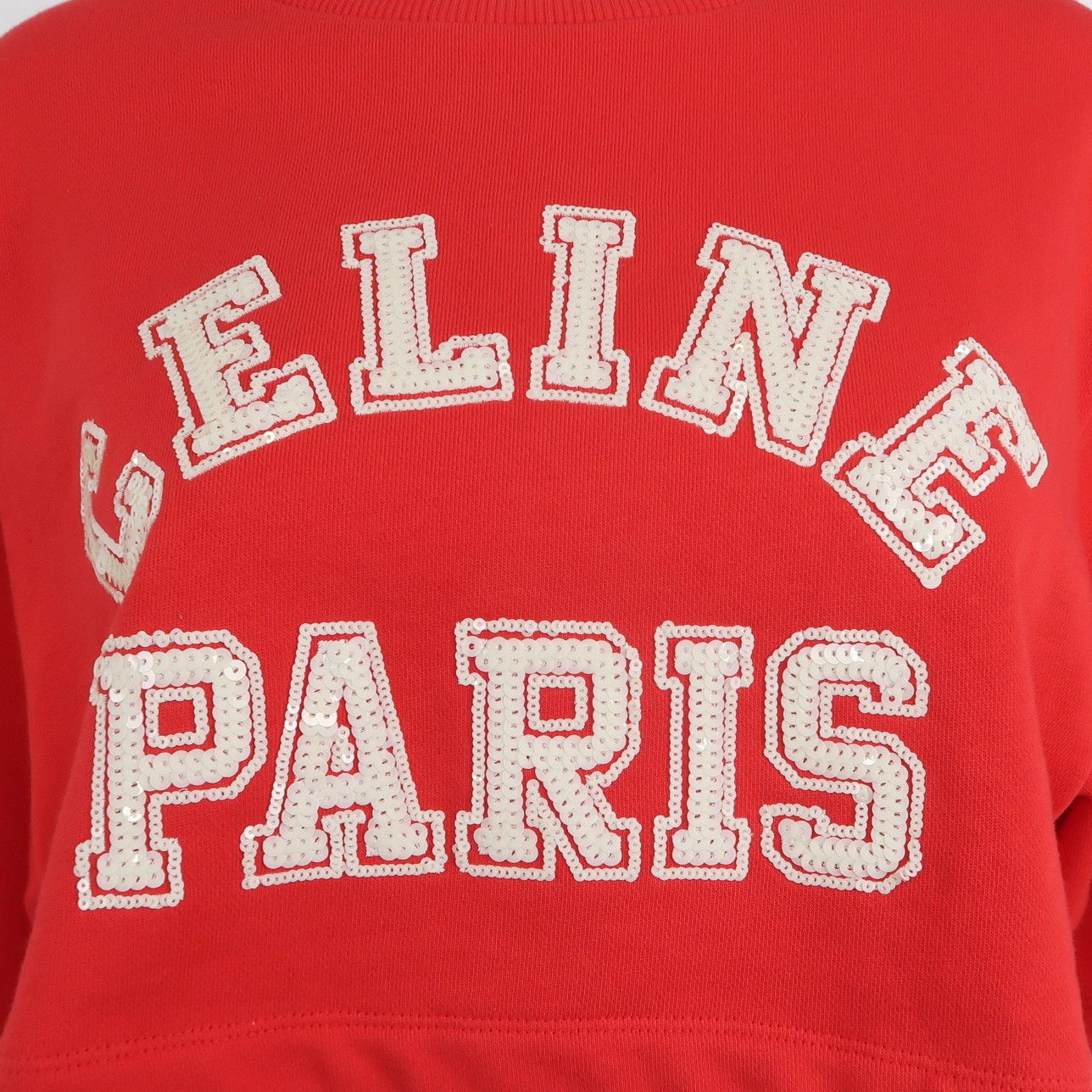 Celine Celine Logo T-Shirt Red Size XS Size XS / US 0-2 / IT 36-38 - 3 Thumbnail