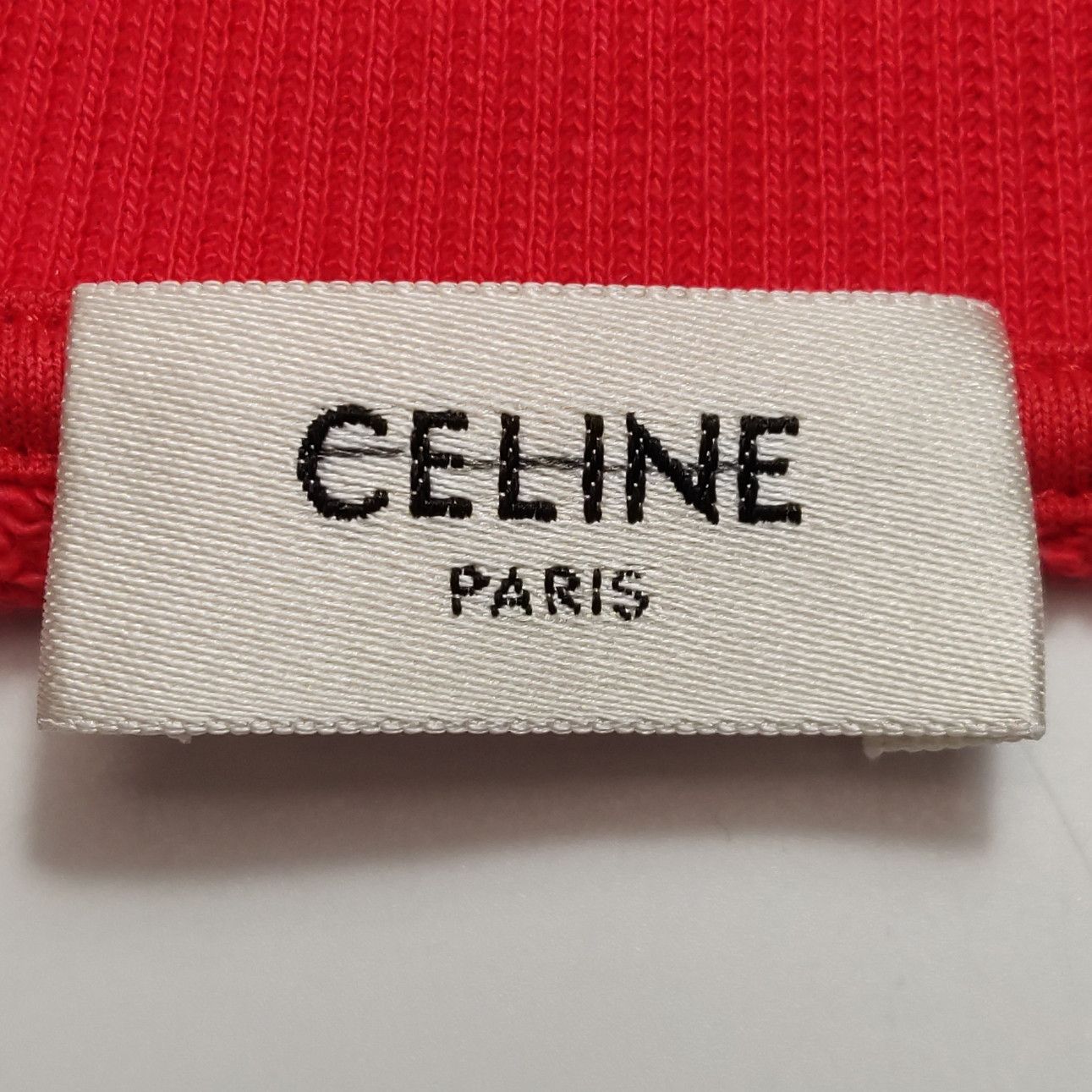 Celine Celine Logo T-Shirt Red Size XS Size XS / US 0-2 / IT 36-38 - 5 Thumbnail