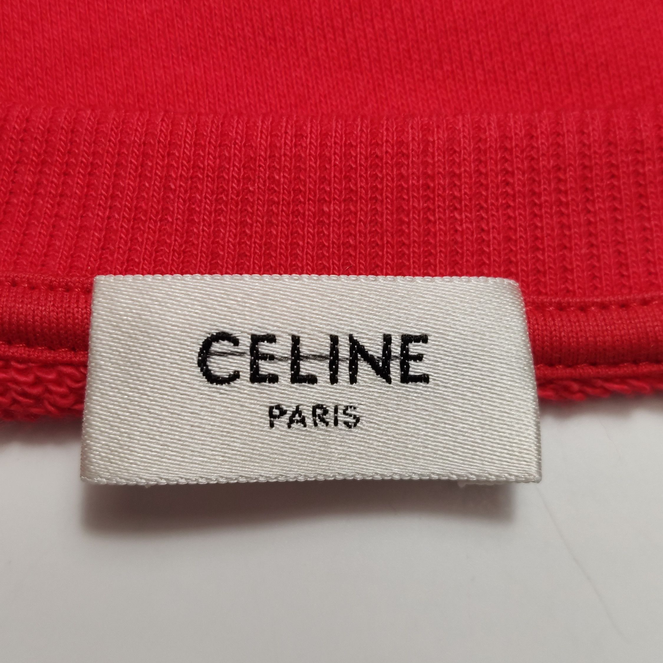 Celine Celine Logo T-Shirt Red Size XS Size XS / US 0-2 / IT 36-38 - 10 Thumbnail