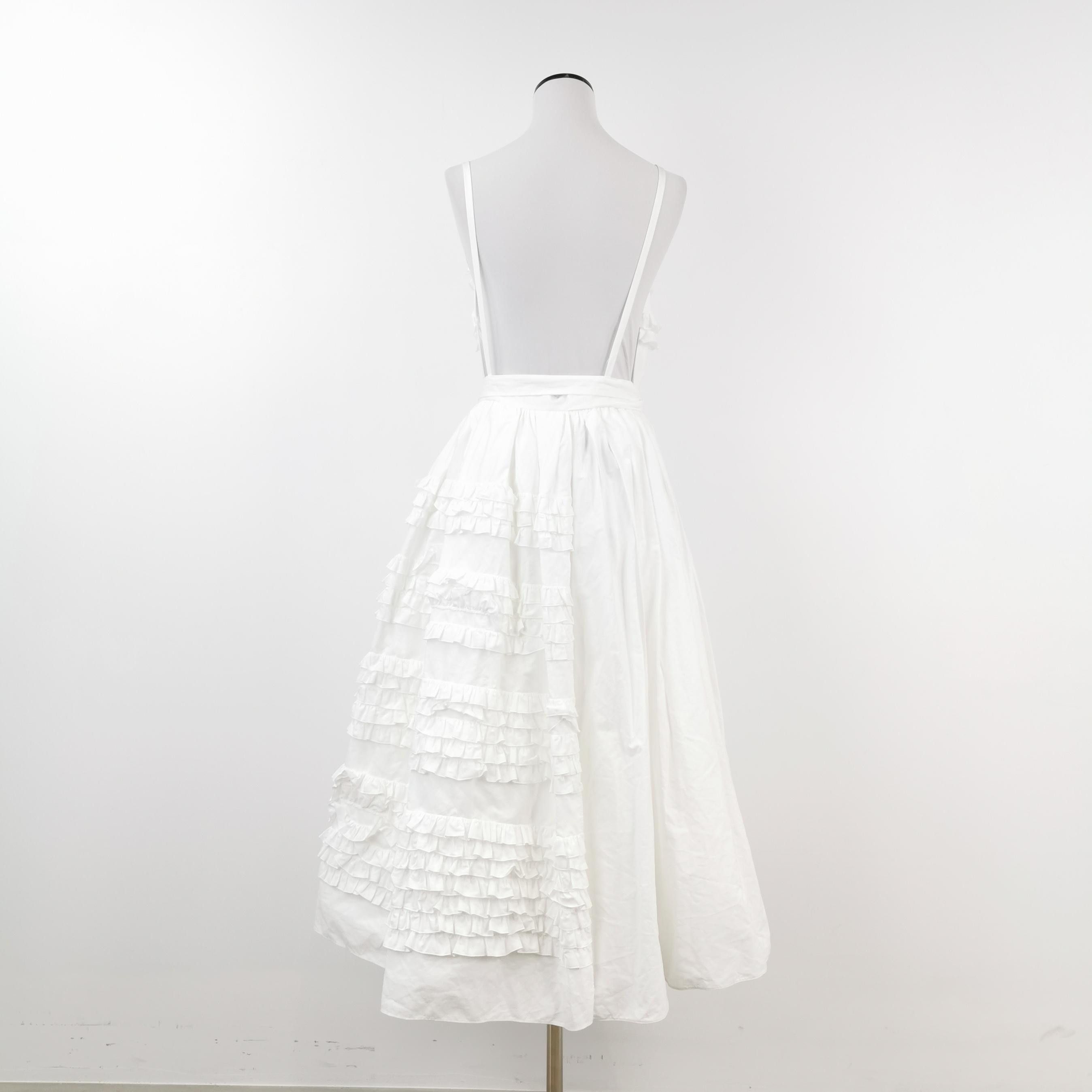 Prada Prada Ruffled Cotton Poplin Midi Dress Size 42 Size M / US 6-8 / IT 42-44 - 2 Thumbnail