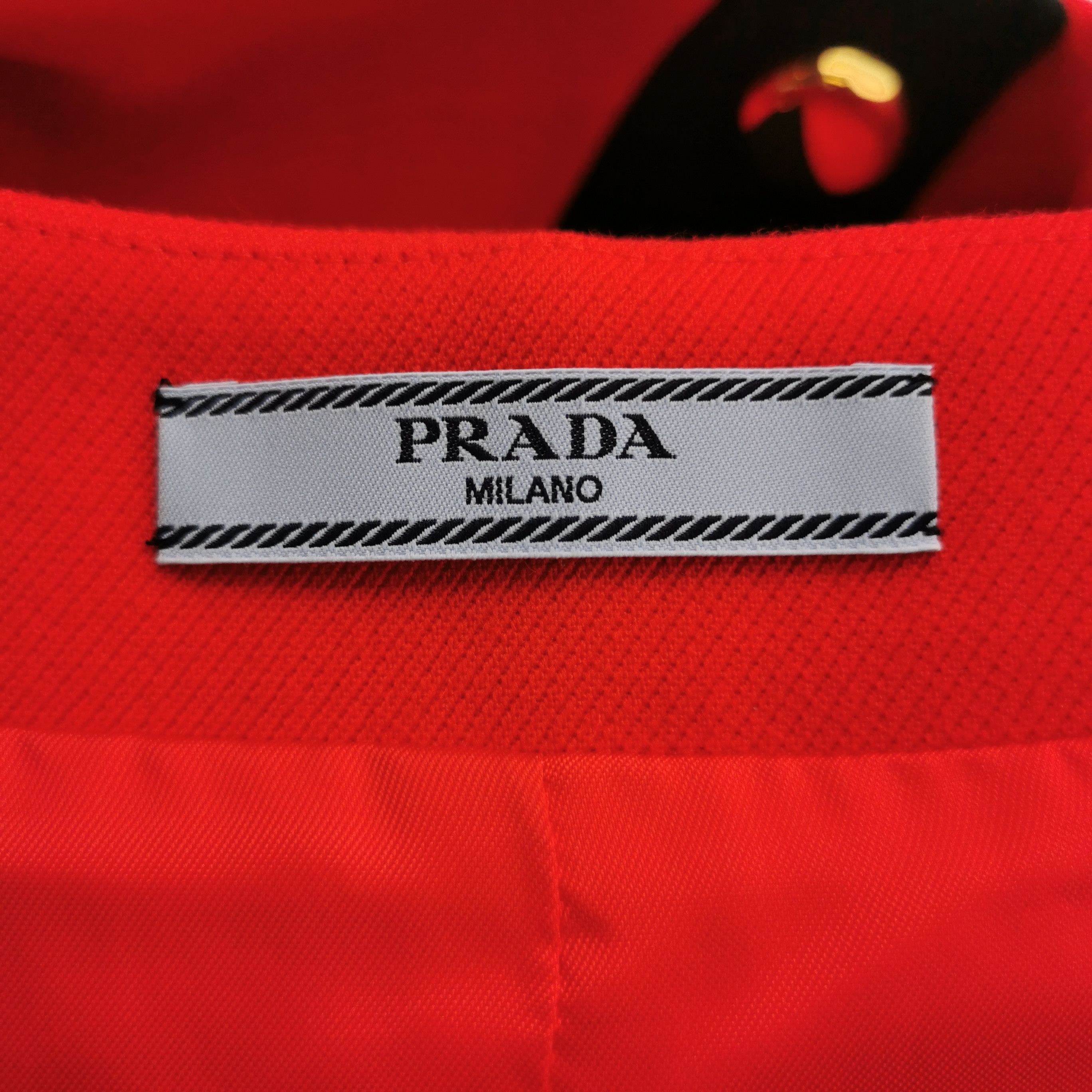 Prada Prada Red Wool Mini Skirt Size 40 Size 27" / US 4 / IT 40 - 5 Thumbnail