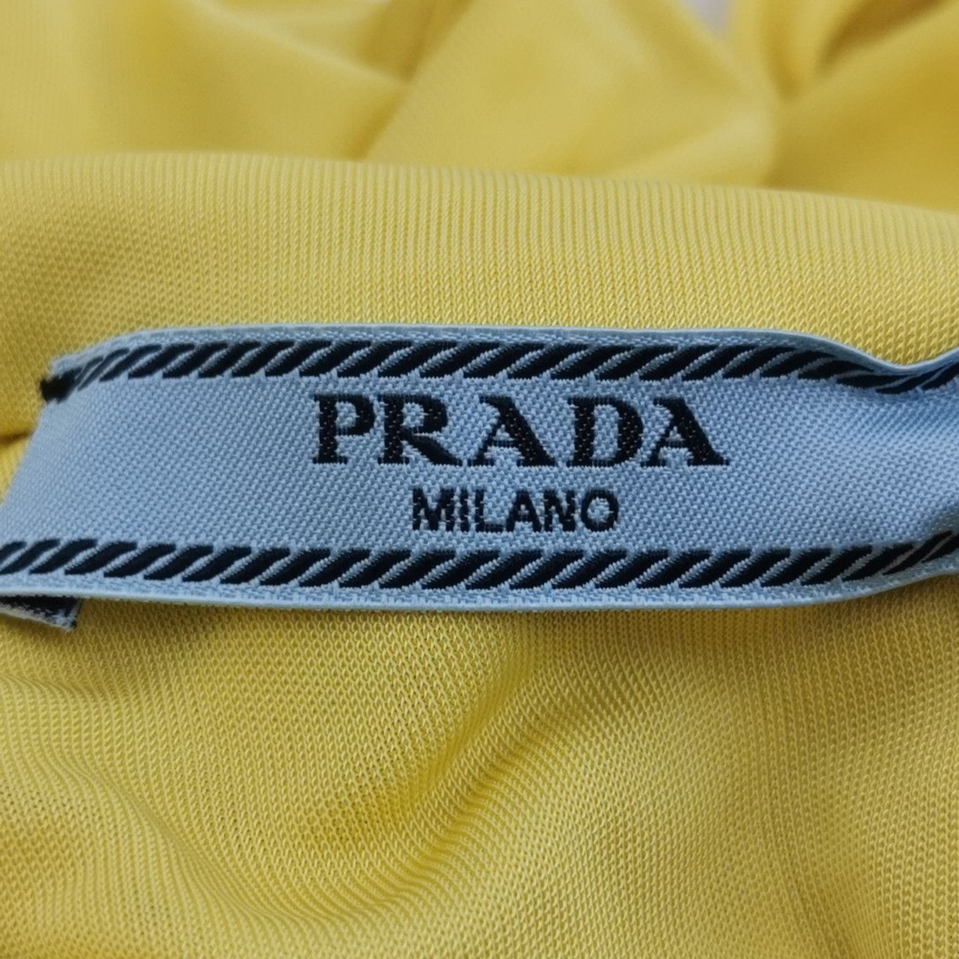 Prada Prada Yellow Ruffle High-Neck Long Sleeve Top Size 40 Size S / US 4 / IT 40 - 5 Thumbnail