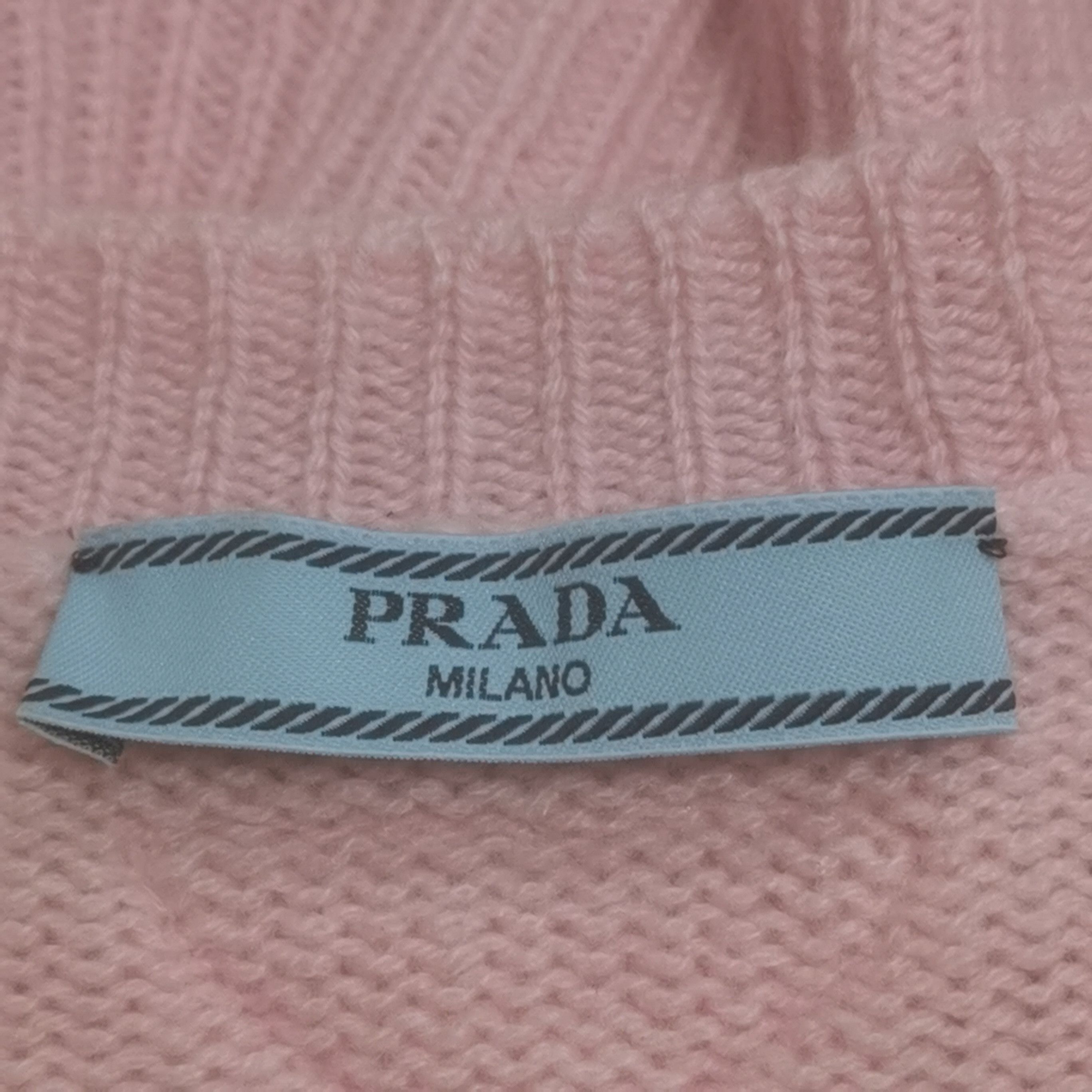 Prada Prada Cashmere Triangle Logo Cardigan Size IT 40 Size S / US 4 / IT 40 - 4 Thumbnail