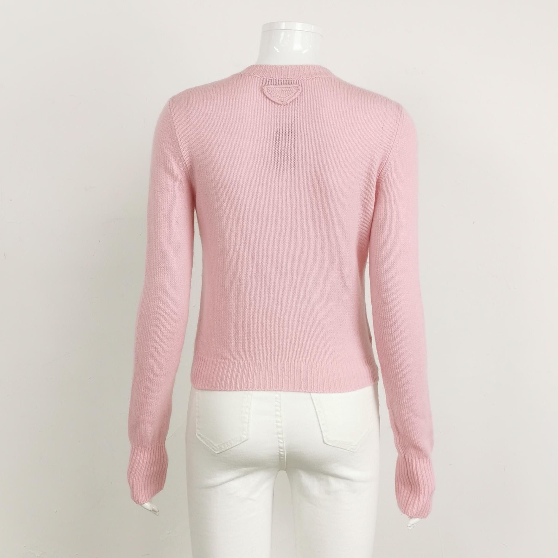 Prada Prada Cashmere Triangle Logo Cardigan Size IT 40 Size S / US 4 / IT 40 - 2 Thumbnail