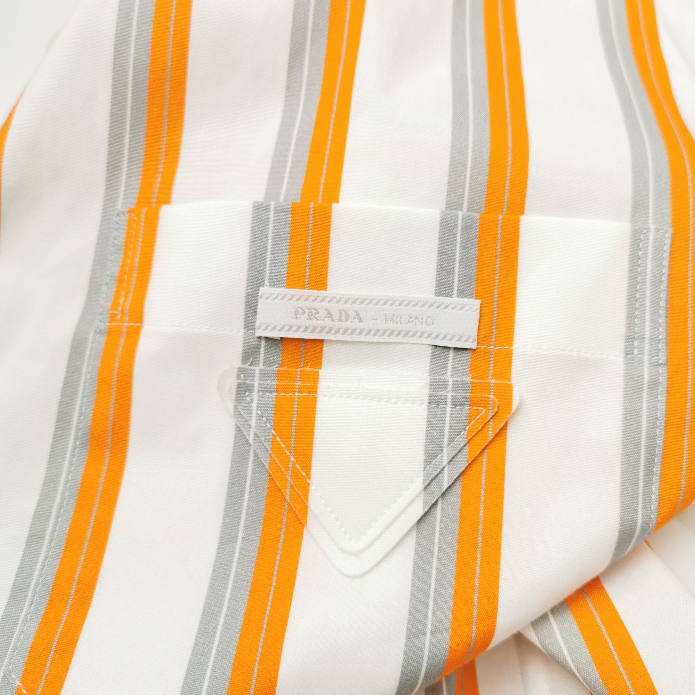 Prada Prada Floral Striped Button Up Shirt Size 36 Size XS / US 0-2 / IT 36-38 - 3 Thumbnail