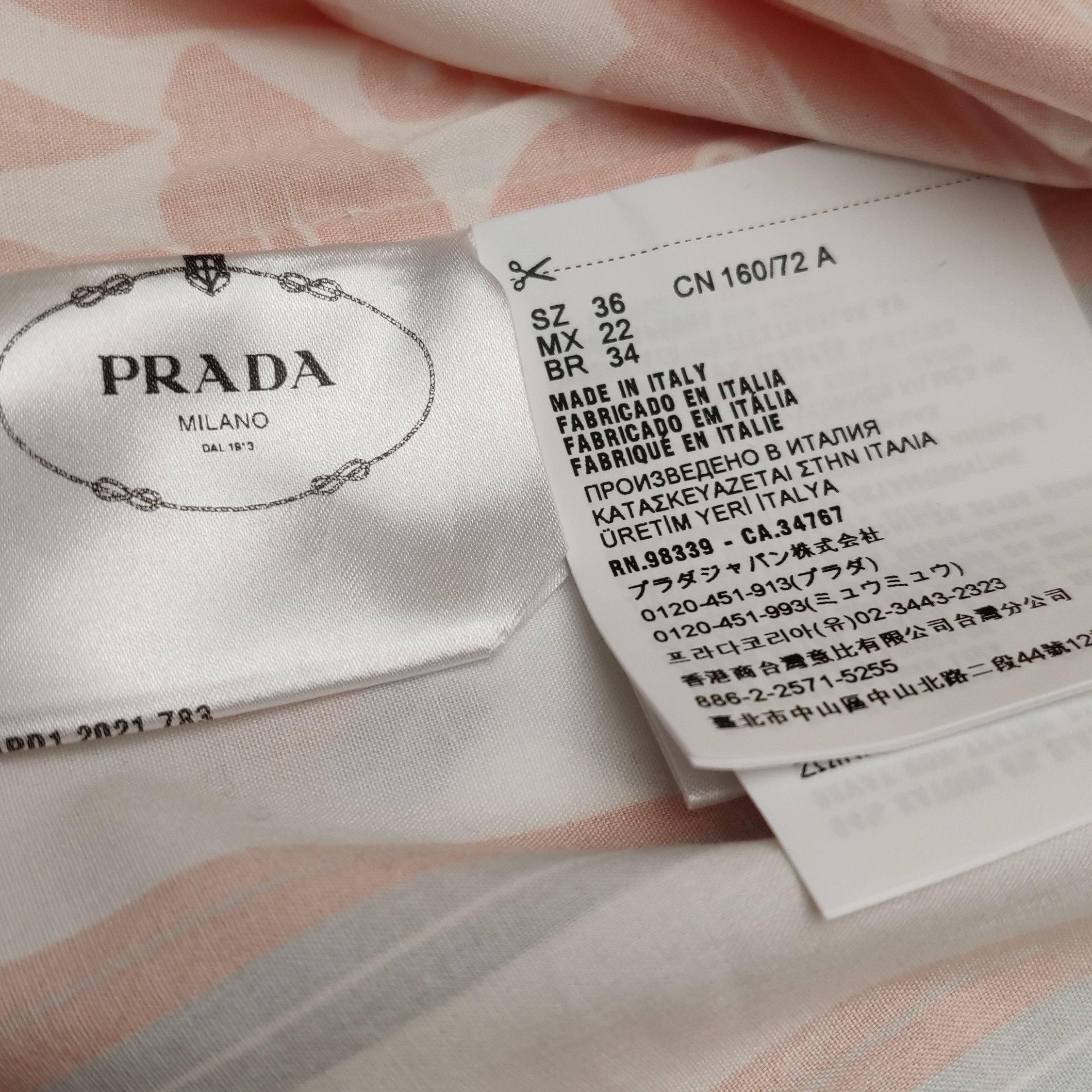 Prada Prada Floral Striped Button Up Shirt Size 36 Size XS / US 0-2 / IT 36-38 - 8 Thumbnail