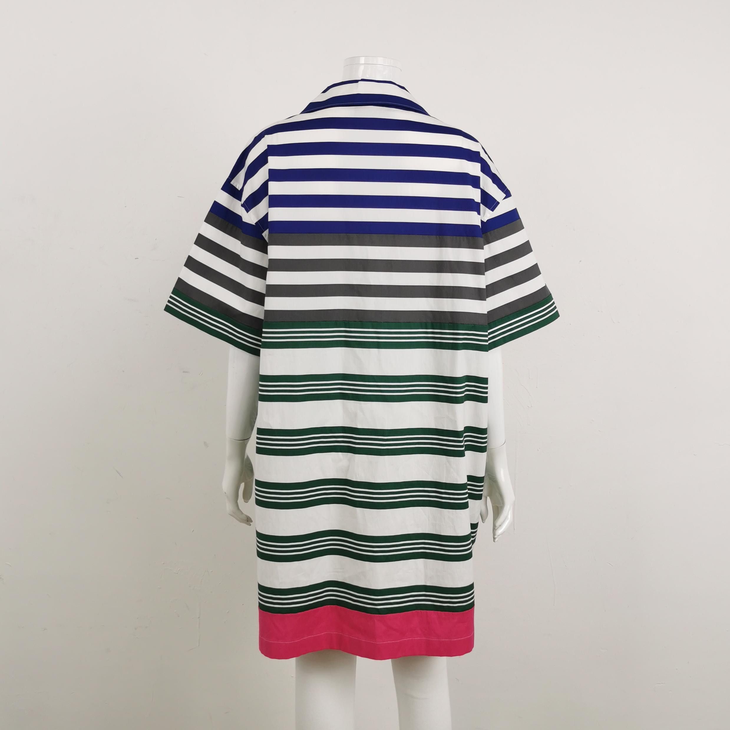 Prada Prada Striped Triangle Logo Shirt Dress Size 40 Size S / US 4 / IT 40 - 2 Thumbnail