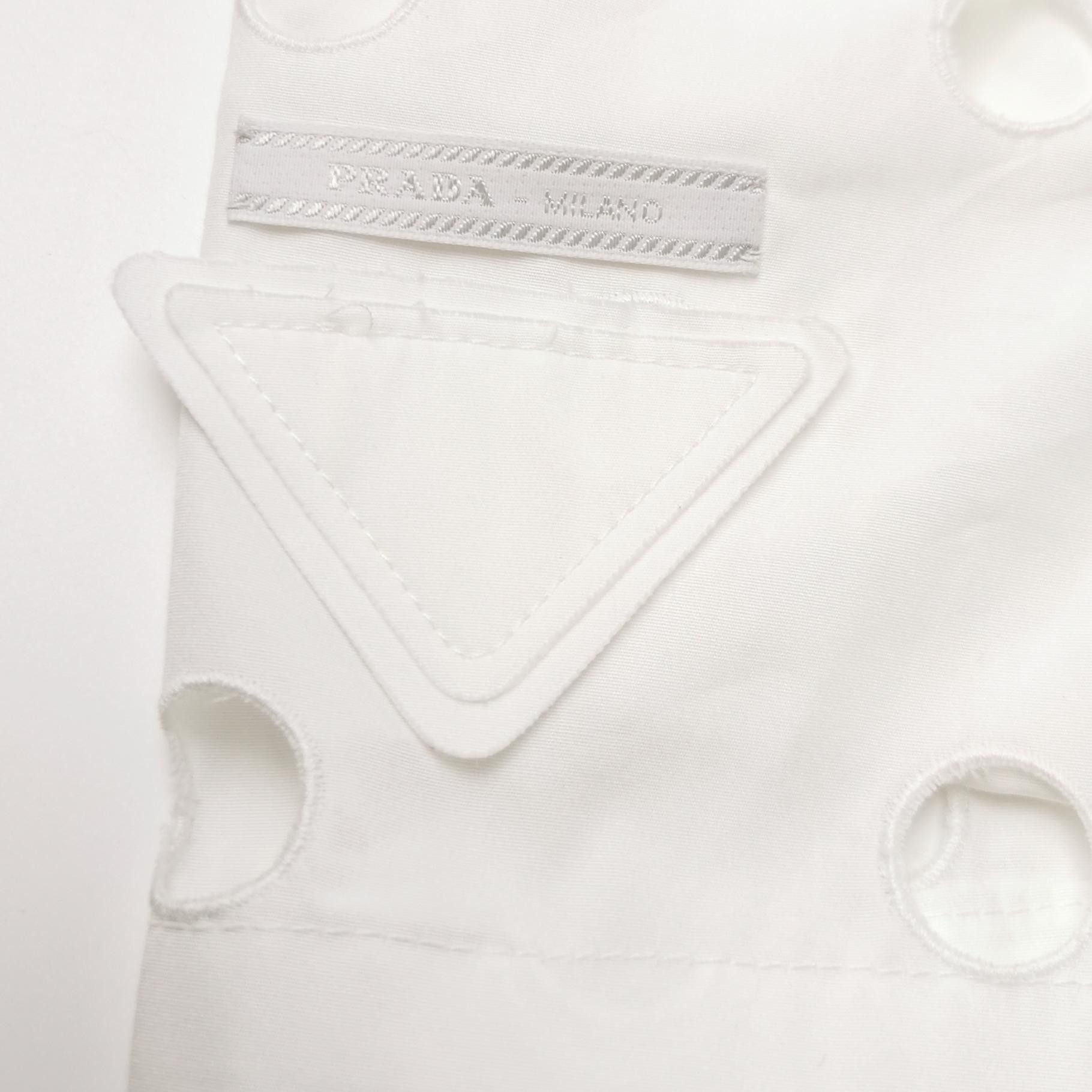 Prada Prada Eyelet Cotton Shorts Size IT 42 Size 28" / US 6 / IT 42 - 5 Thumbnail