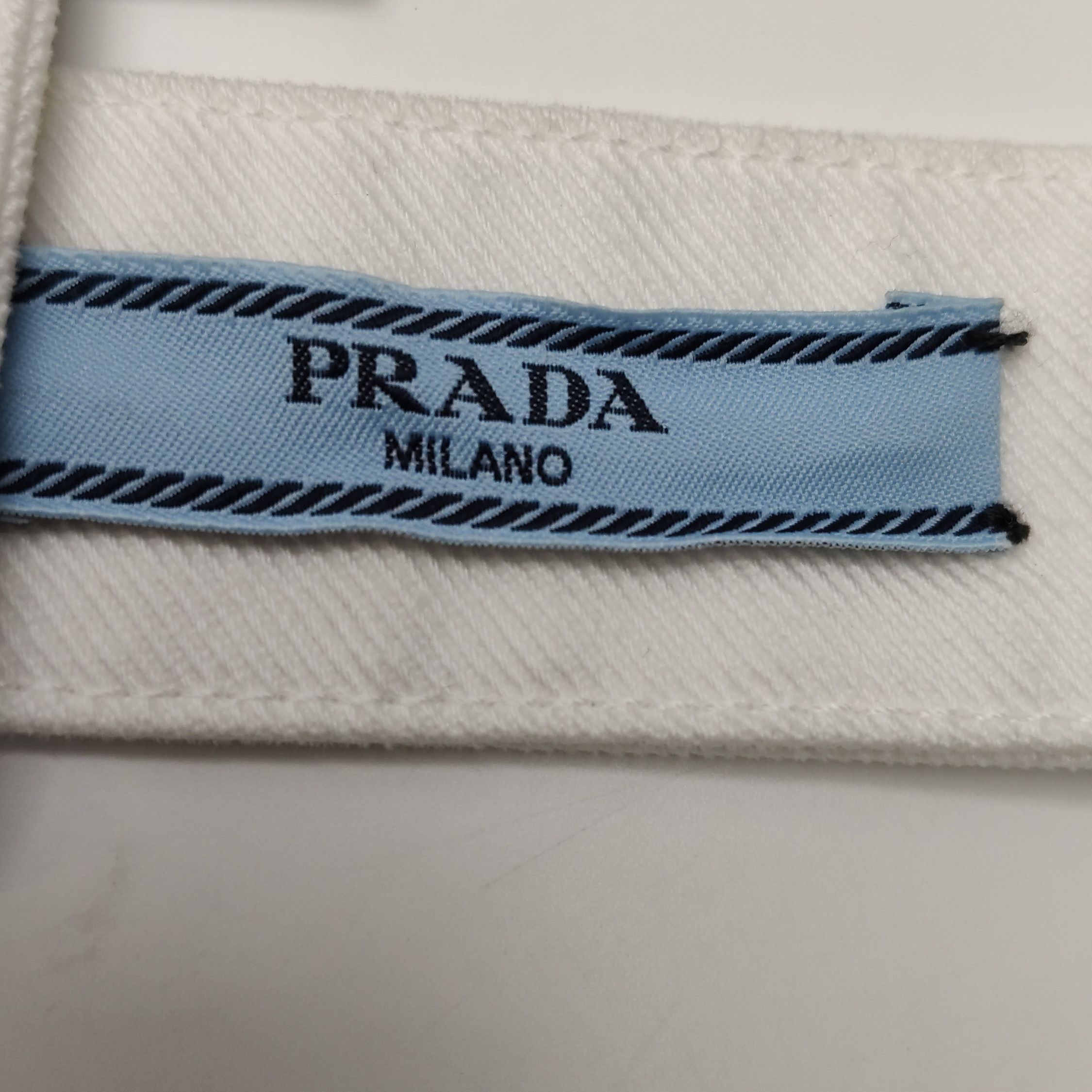 Prada Prada Triangle Logo Cotton Crop Top Size 38 Size XS / US 0-2 / IT 36-38 - 5 Thumbnail