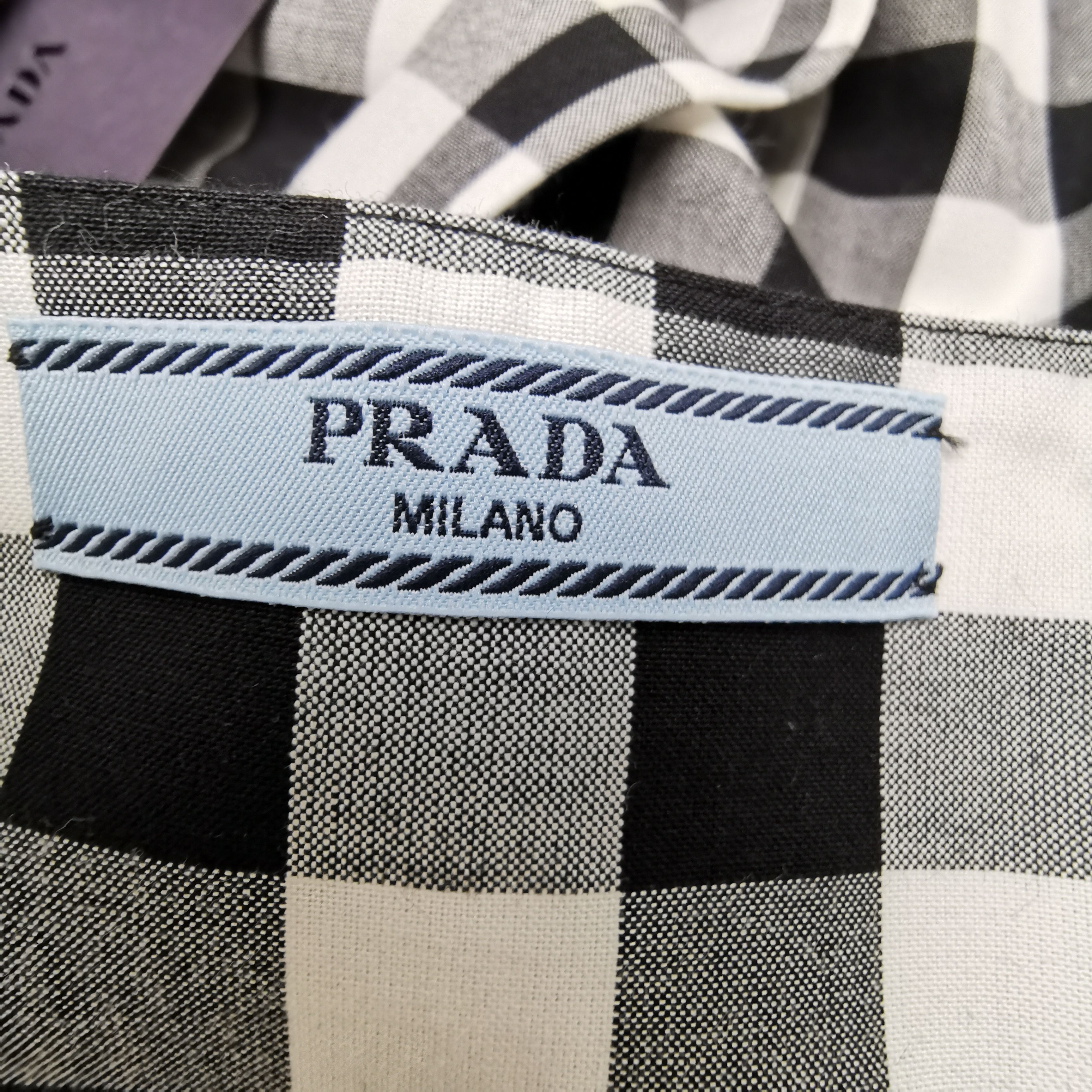 Prada Prada Gingham Check Crop Top Size 36 Size XS / US 0-2 / IT 36-38 - 4 Thumbnail