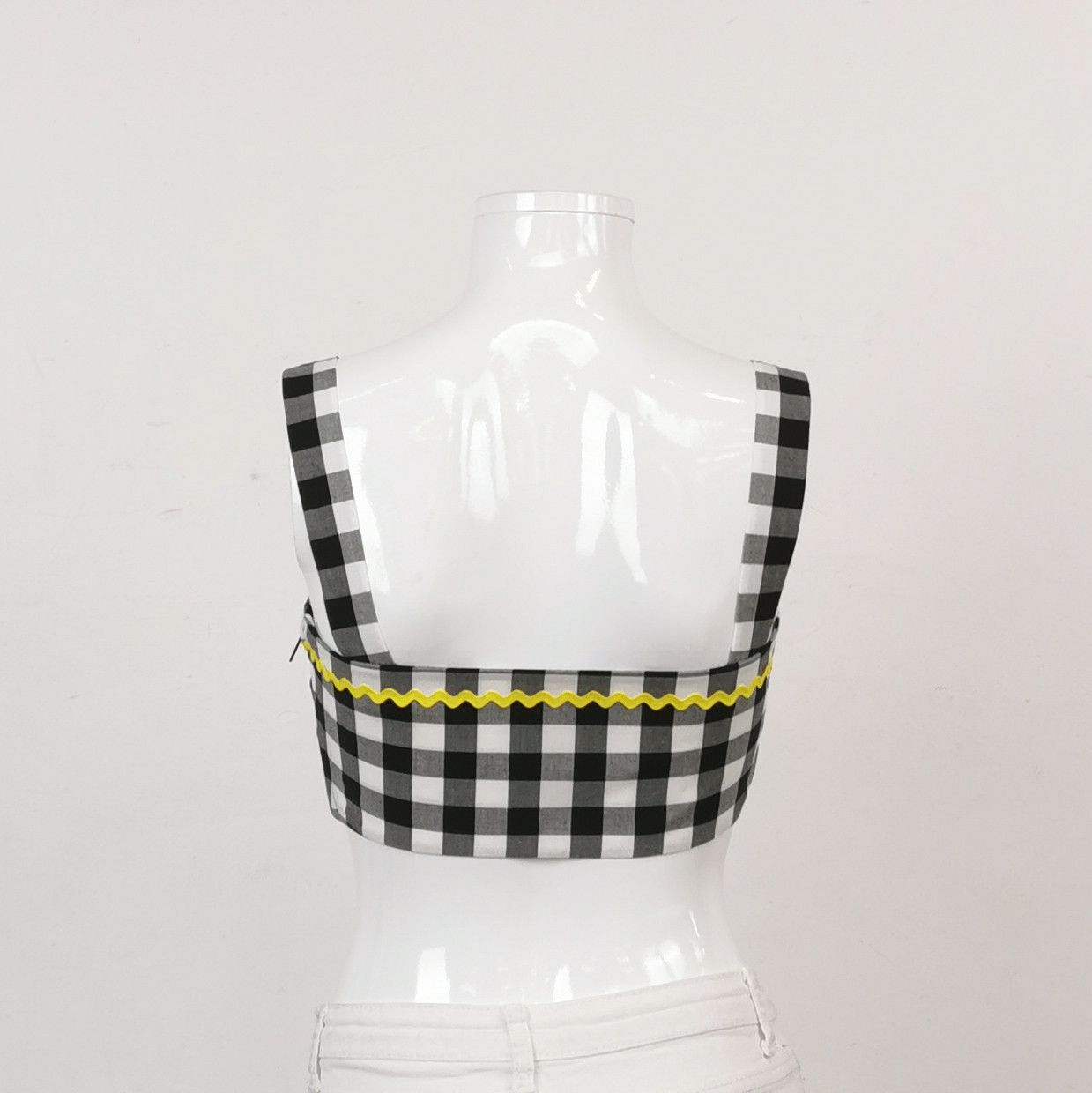 Prada Prada Gingham Check Crop Top Size 36 Size XS / US 0-2 / IT 36-38 - 2 Thumbnail