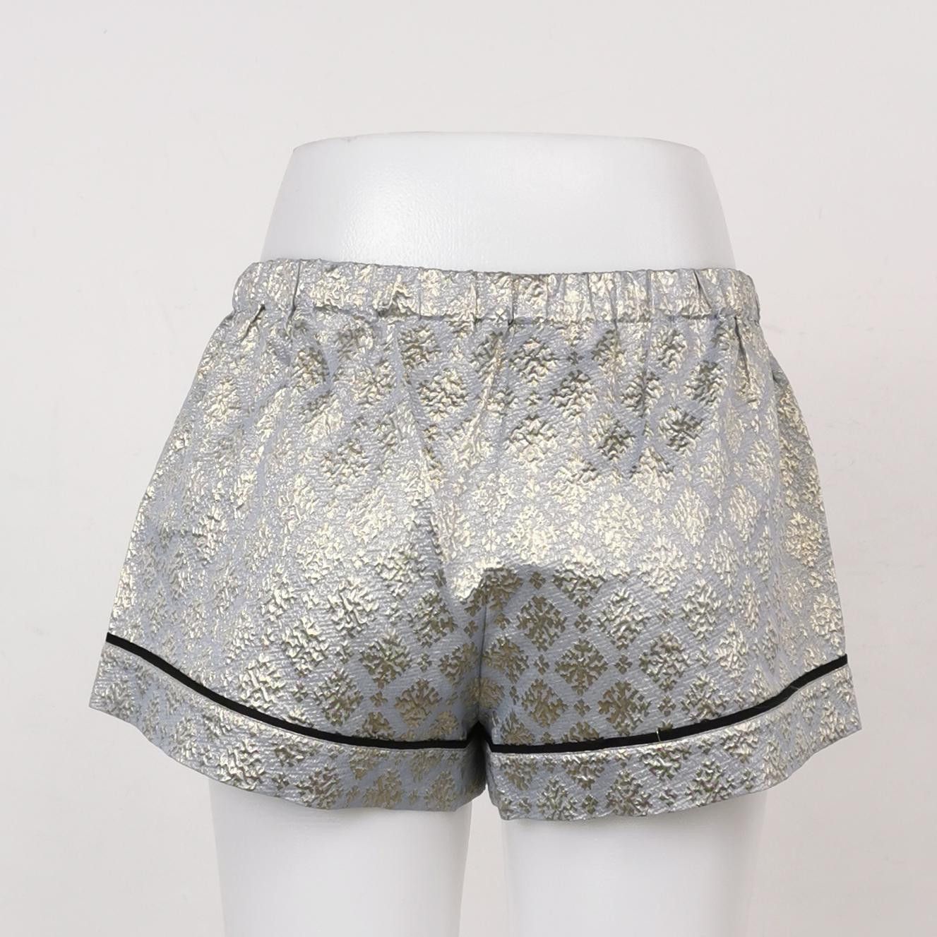 Prada Prada Cloquet Lamé Shorts Size 36 Size 25" / US 0 / IT 36 - 2 Thumbnail