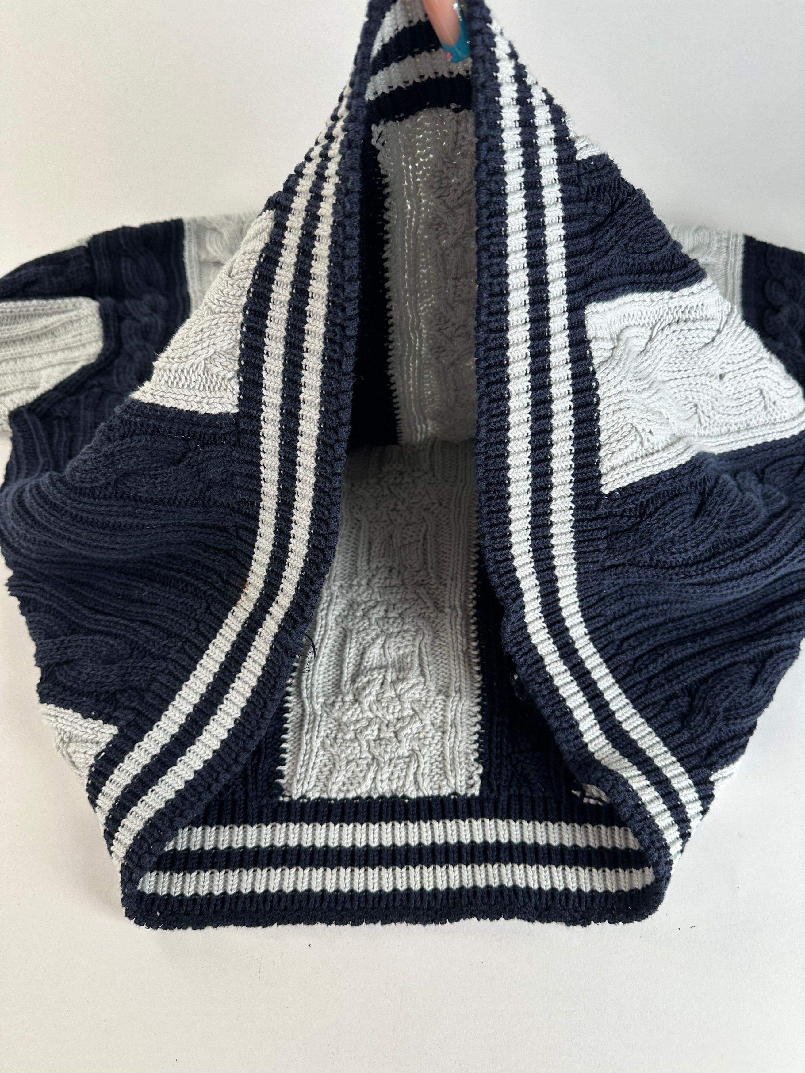 Escada Vintage Cotton Sweater Navy Size L / US 10 / IT 46 - 8 Thumbnail