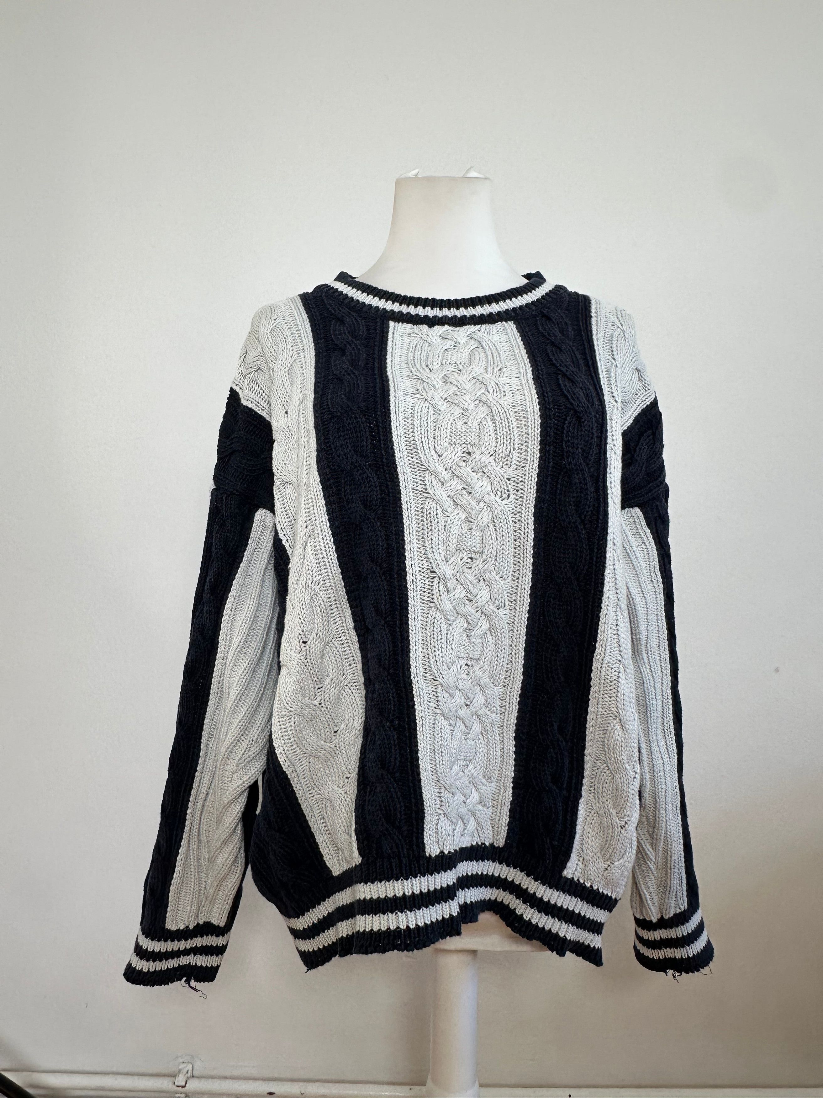 Escada Vintage Cotton Sweater Navy Size L / US 10 / IT 46 - 10 Thumbnail