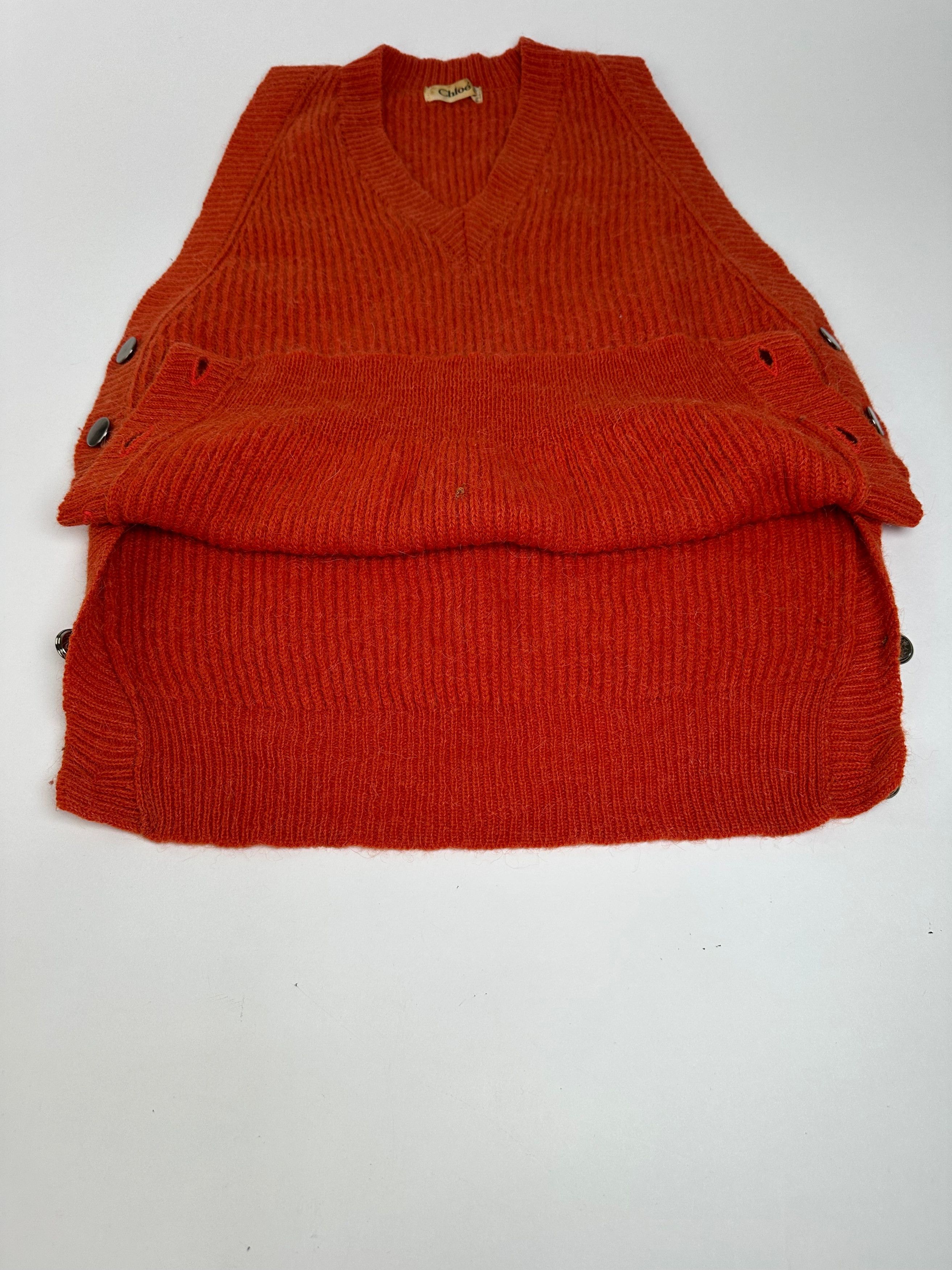 Chloe Vintage Wool Sweater Vest Vibrant Size L / US 10 / IT 46 - 5 Thumbnail