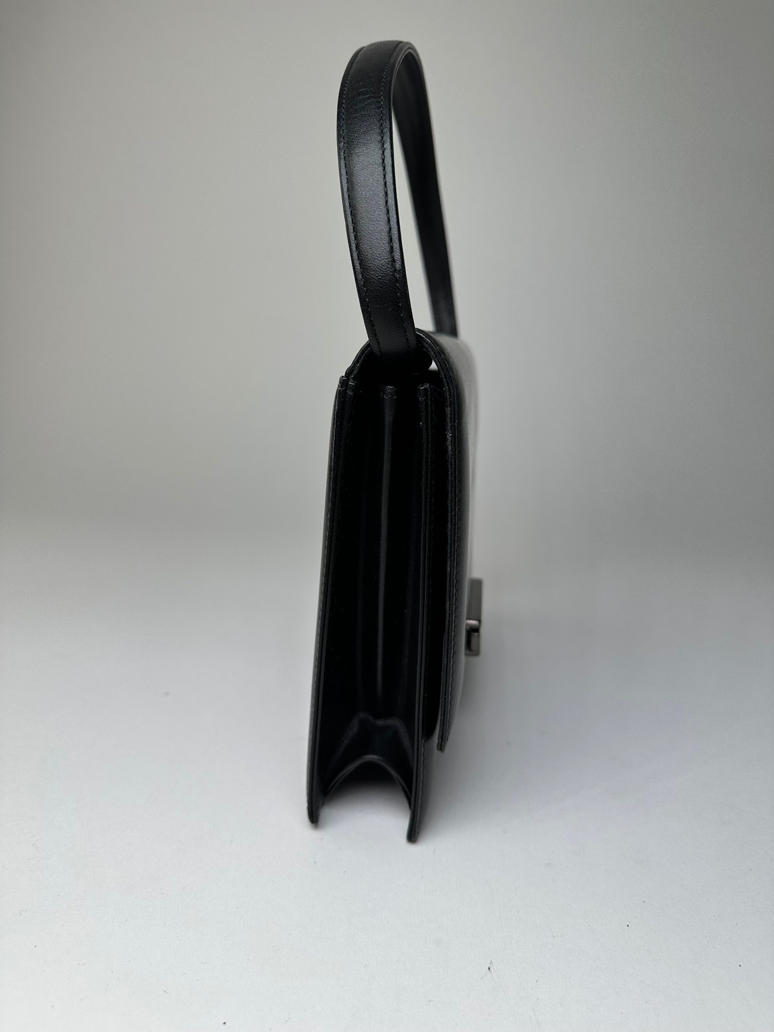 Givenchy Vintage Leather Shoulder Bag Y2K Black Silver Size ONE SIZE - 8 Thumbnail