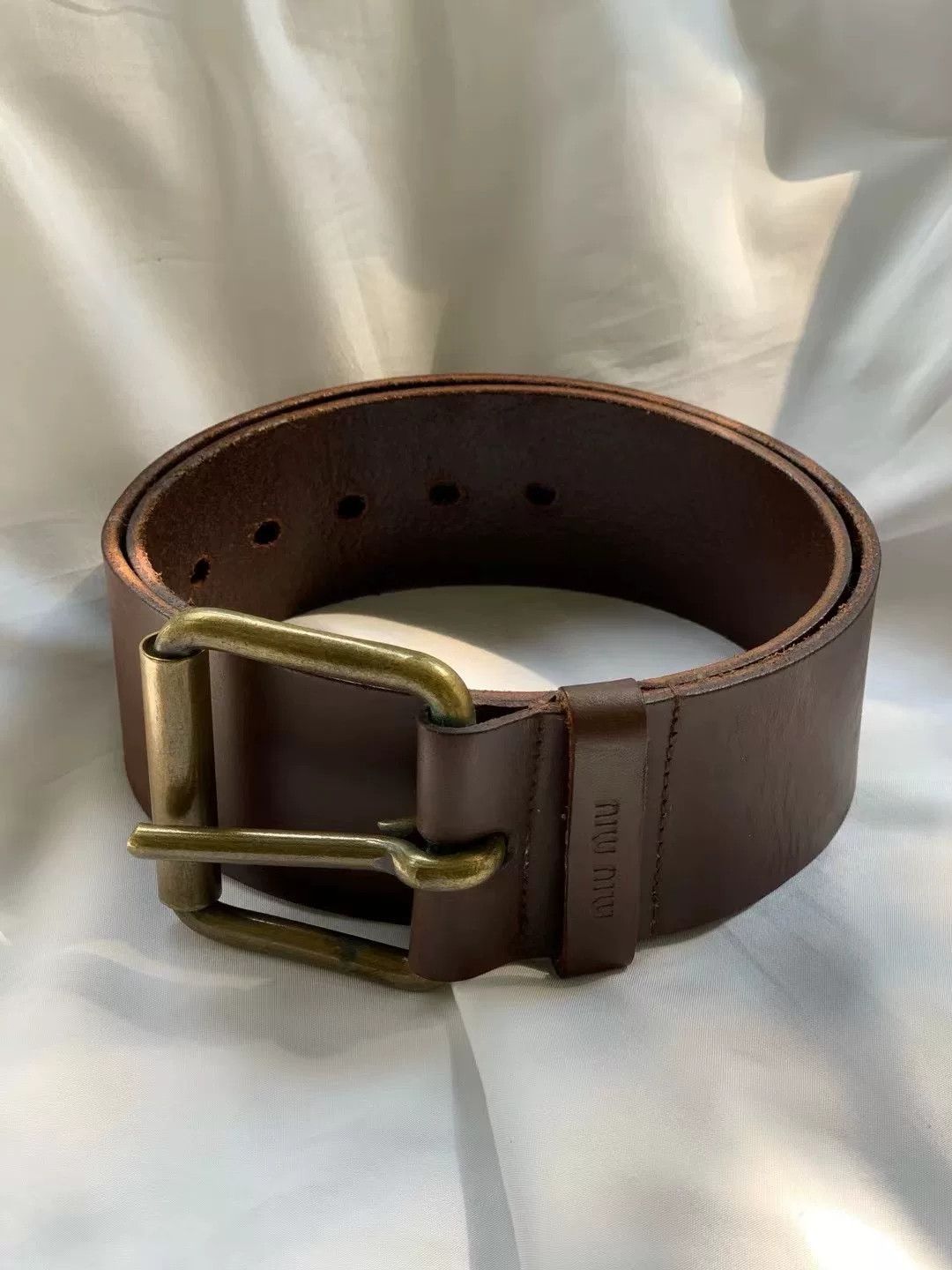Miu Miu Vintage Miu Miu Leather Belt Size ONE SIZE - 2 Thumbnail