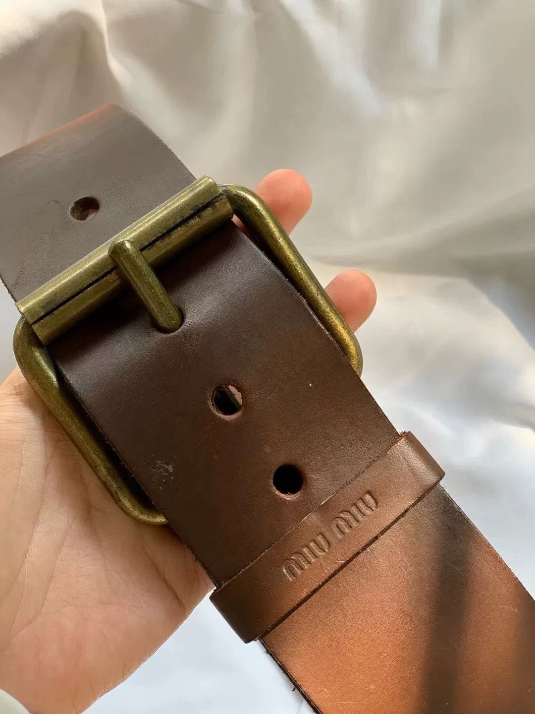 Miu Miu Vintage Miu Miu Leather Belt Size ONE SIZE - 3 Thumbnail
