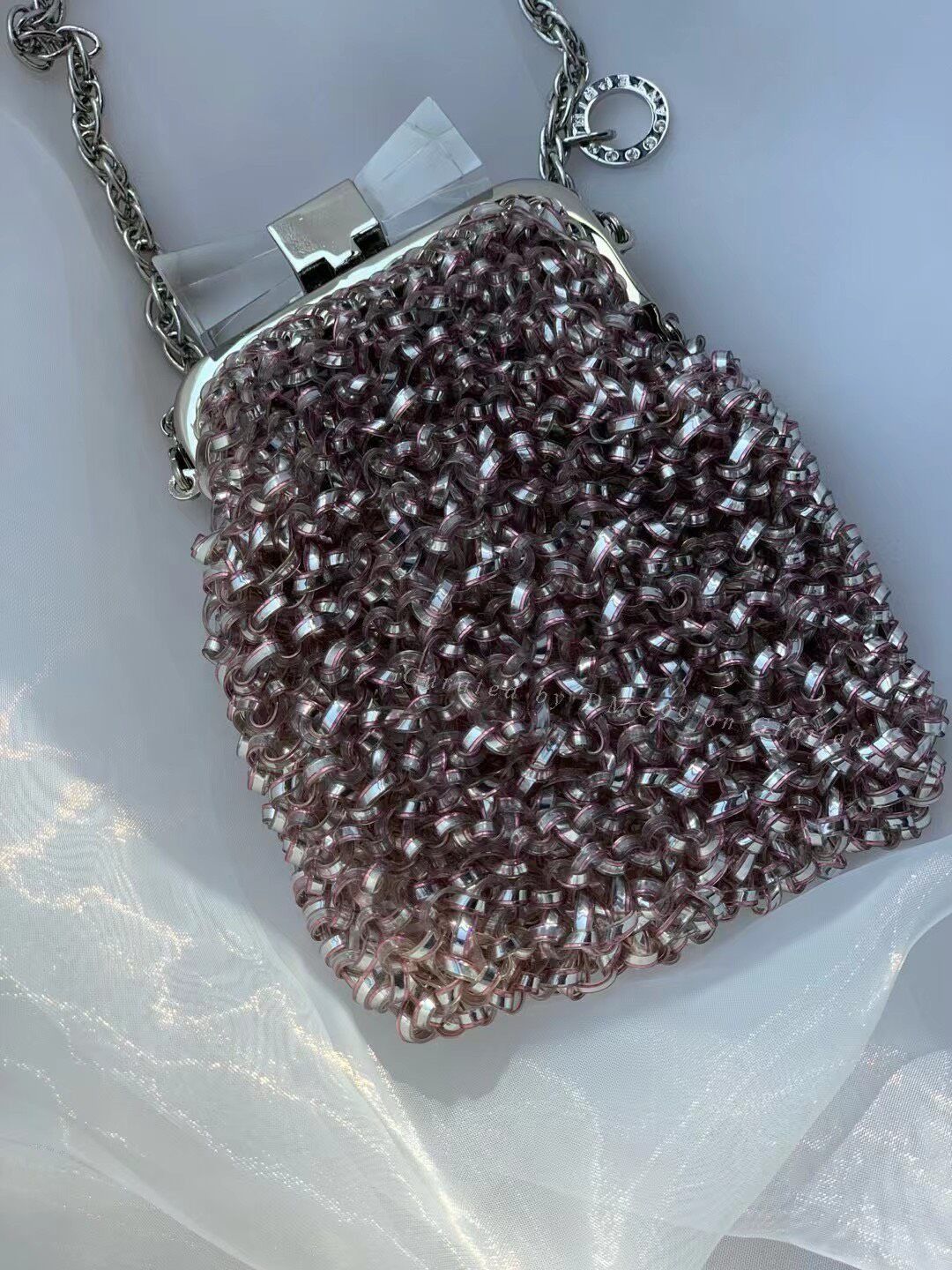 ANTEPRIMA Anteprima Pink Bow Clasp Small Coin Purse Size ONE SIZE - 3 Thumbnail