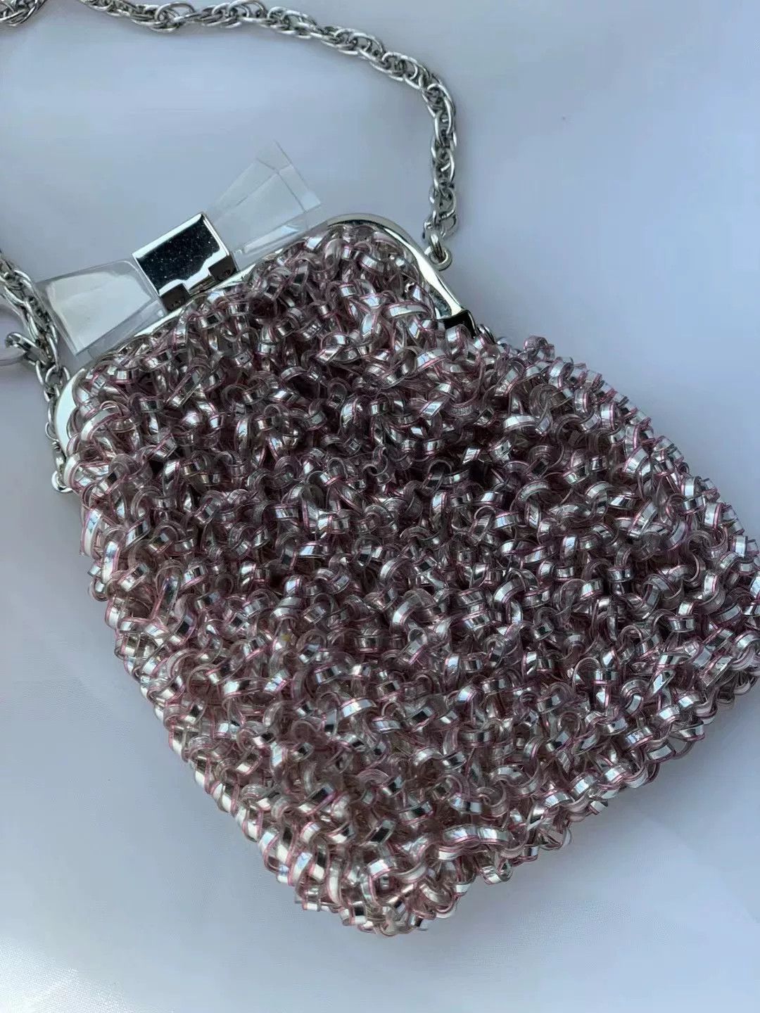 ANTEPRIMA Anteprima Pink Bow Clasp Small Coin Purse Size ONE SIZE - 7 Thumbnail