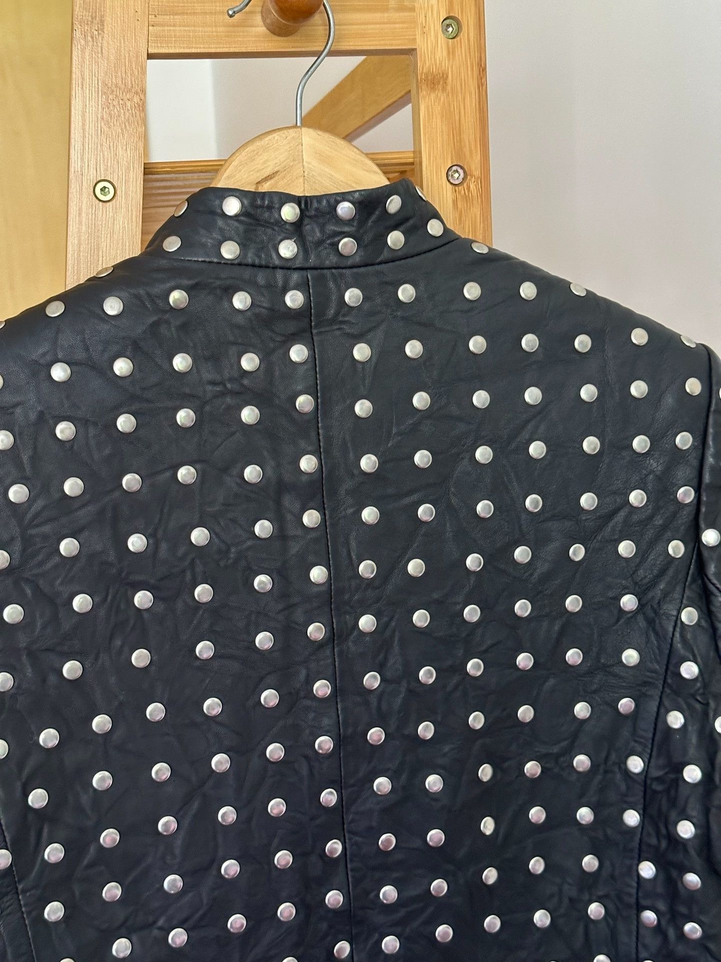 Zadig & Voltaire Zadig Voltaire Rivet Sheepskin Leather Jacket Size XS / US 0-2 / IT 36-38 - 6 Thumbnail
