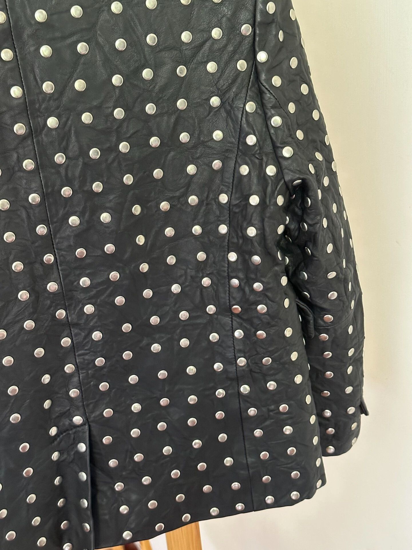 Zadig & Voltaire Zadig Voltaire Rivet Sheepskin Leather Jacket Size XS / US 0-2 / IT 36-38 - 7 Thumbnail