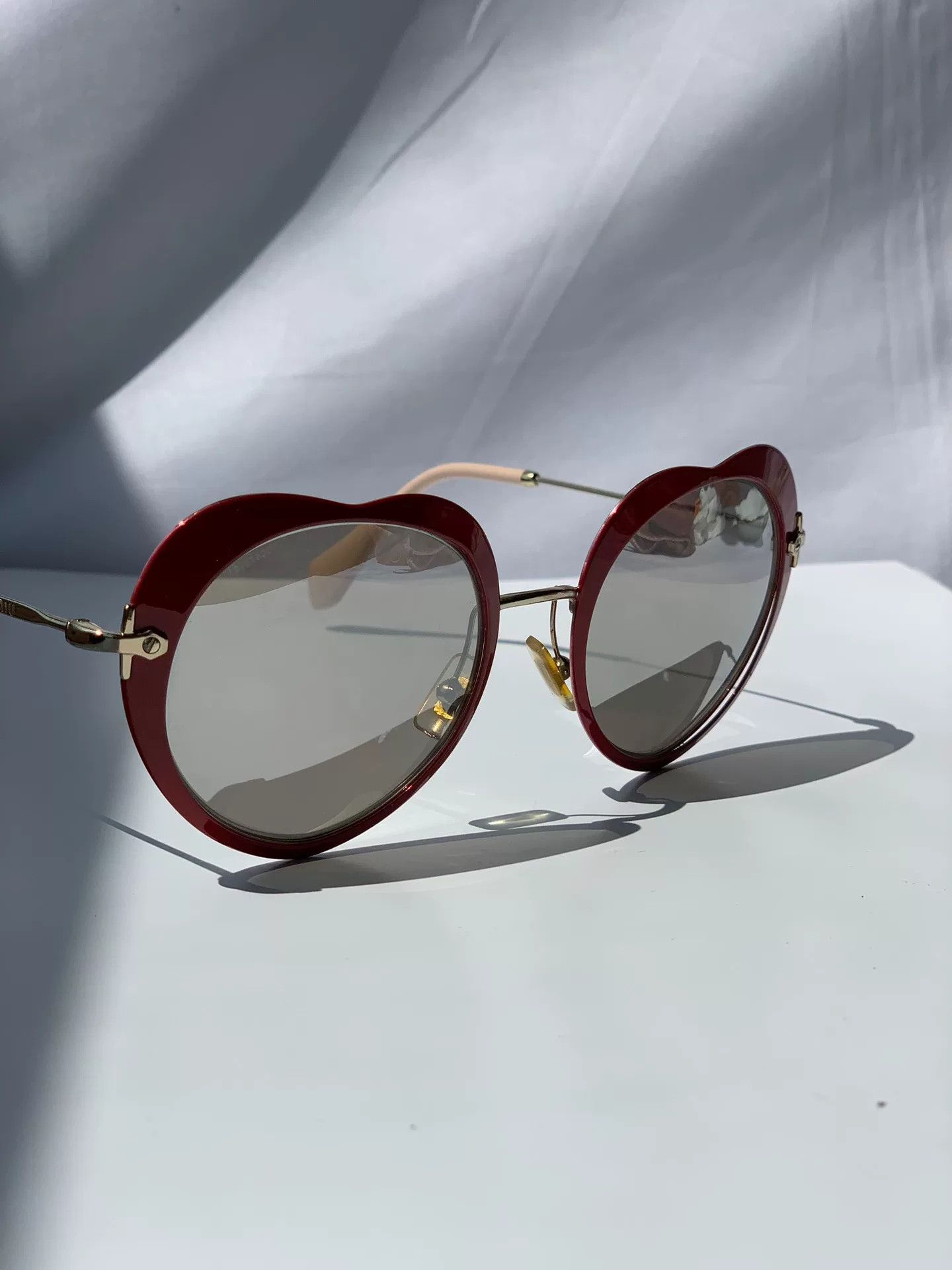 Miu Miu Miumiu Round Frame Sunglasses Size ONE SIZE - 8 Thumbnail