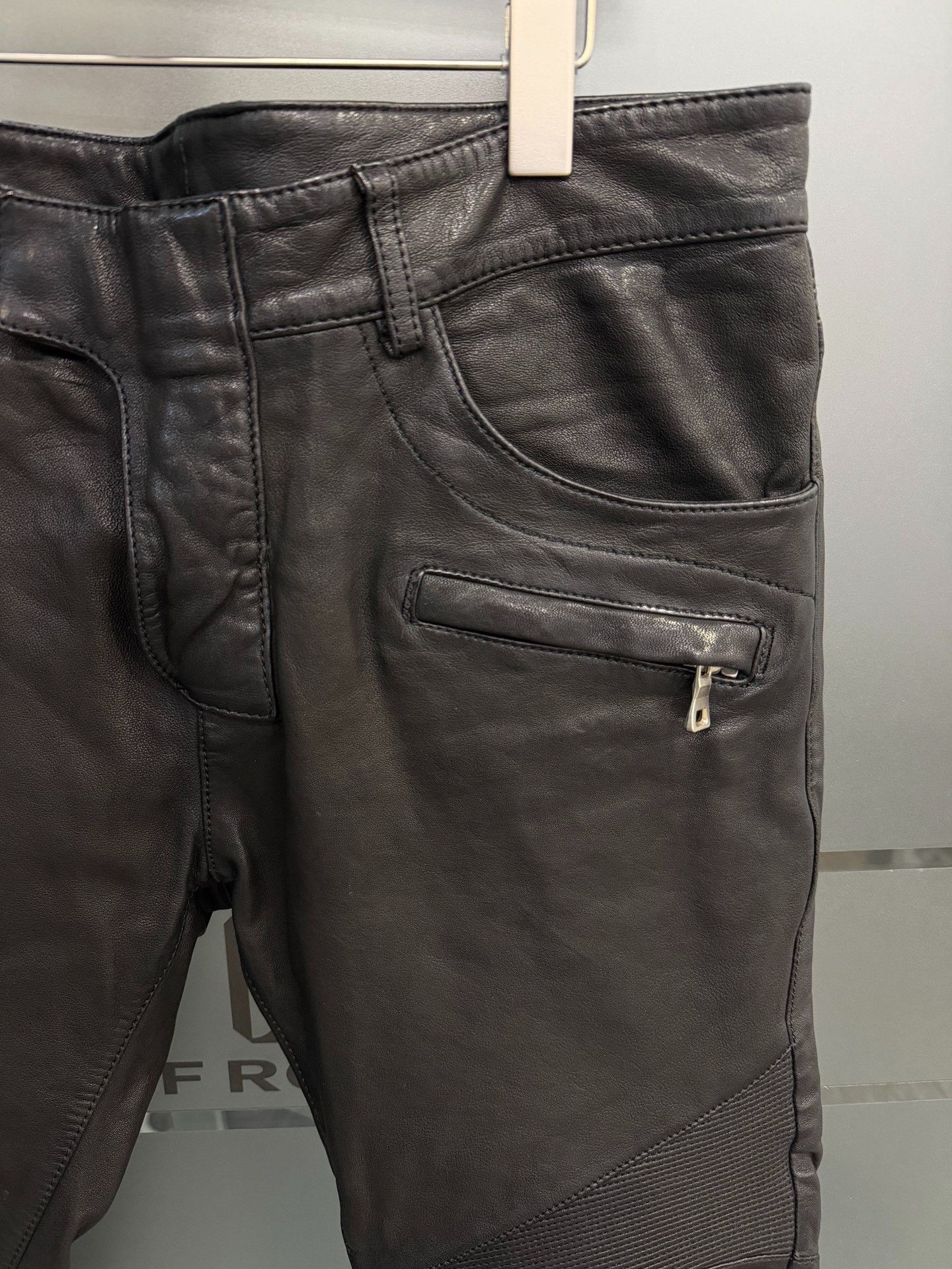 Balmain Balmain Biker Sheepskin Leather Pants Size US 32 / EU 48 - 2 Thumbnail