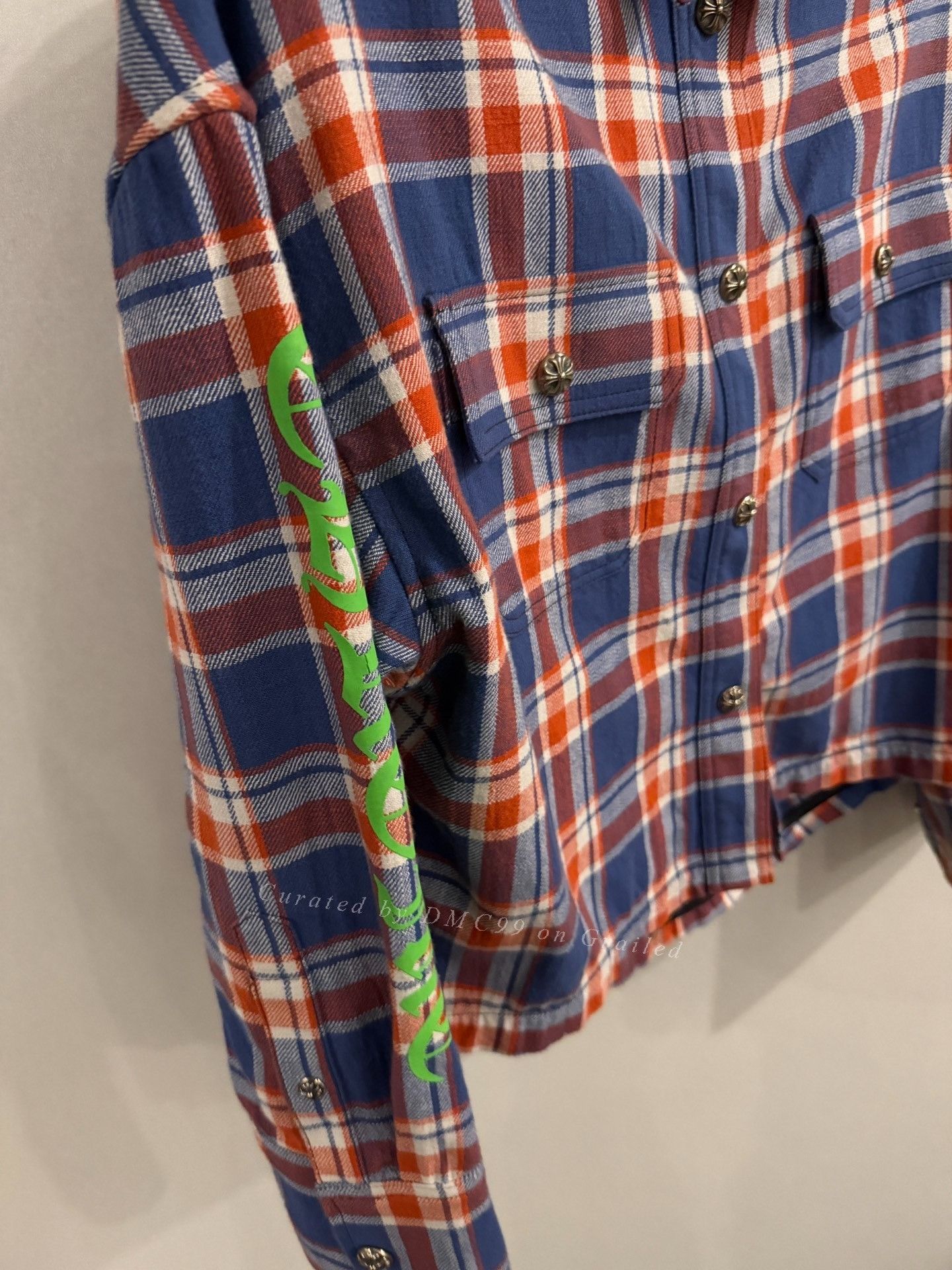 Chrome Hearts Chrome Hearts Plaid Sanskrit Shirt Size L / US 10 / IT 46 - 3 Thumbnail
