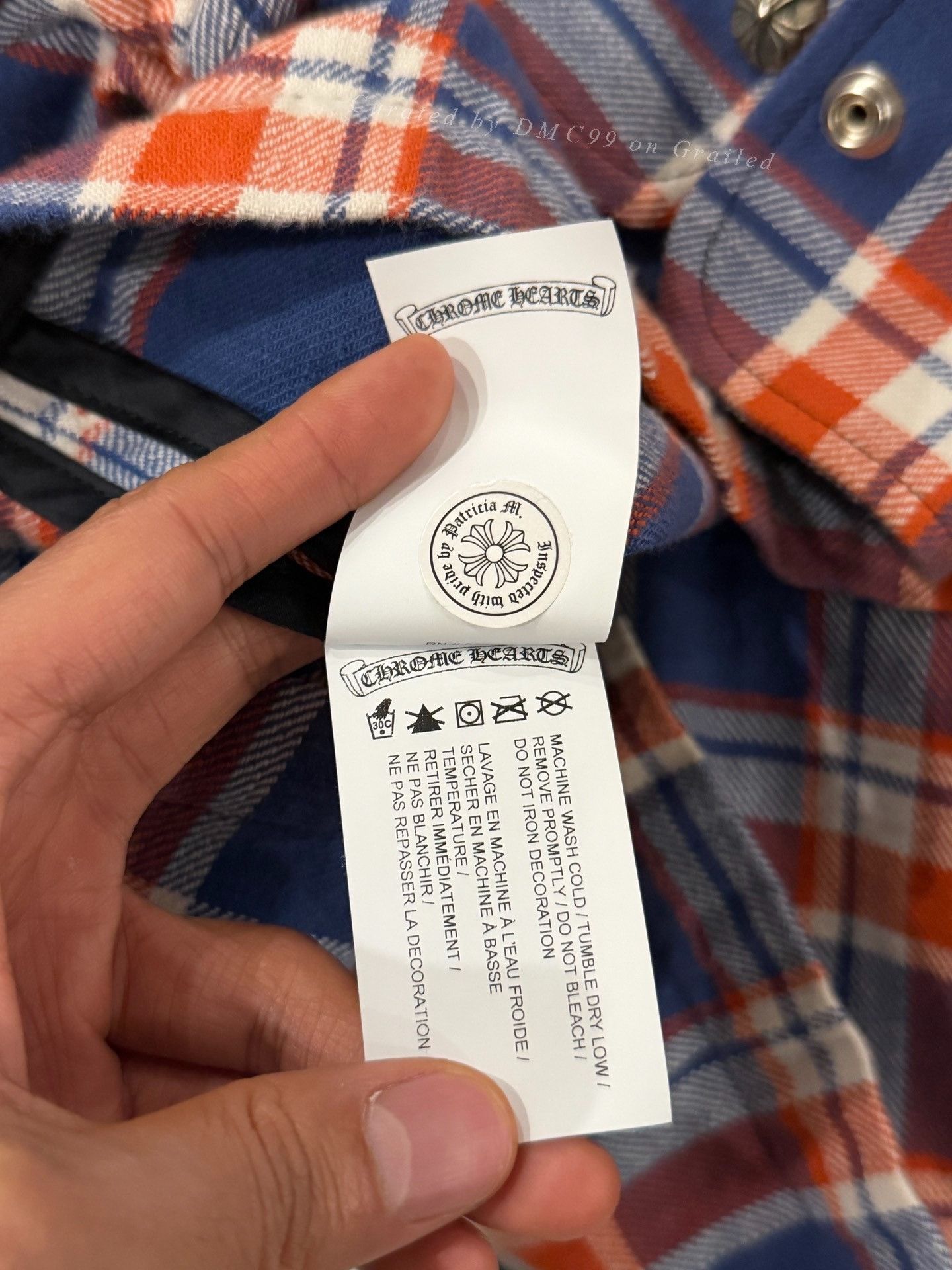 Chrome Hearts Chrome Hearts Plaid Sanskrit Shirt Size L / US 10 / IT 46 - 6 Thumbnail