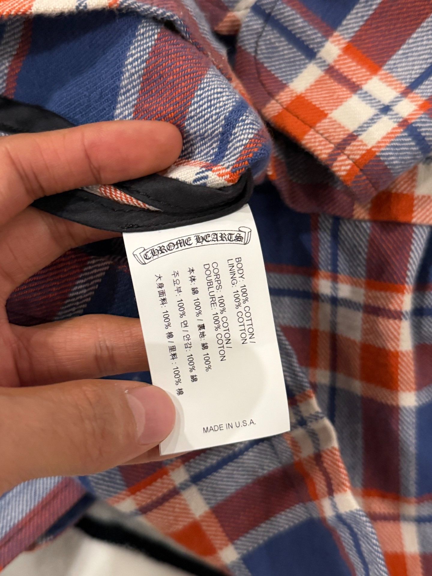 Chrome Hearts Chrome Hearts Plaid Sanskrit Shirt Size L / US 10 / IT 46 - 5 Thumbnail