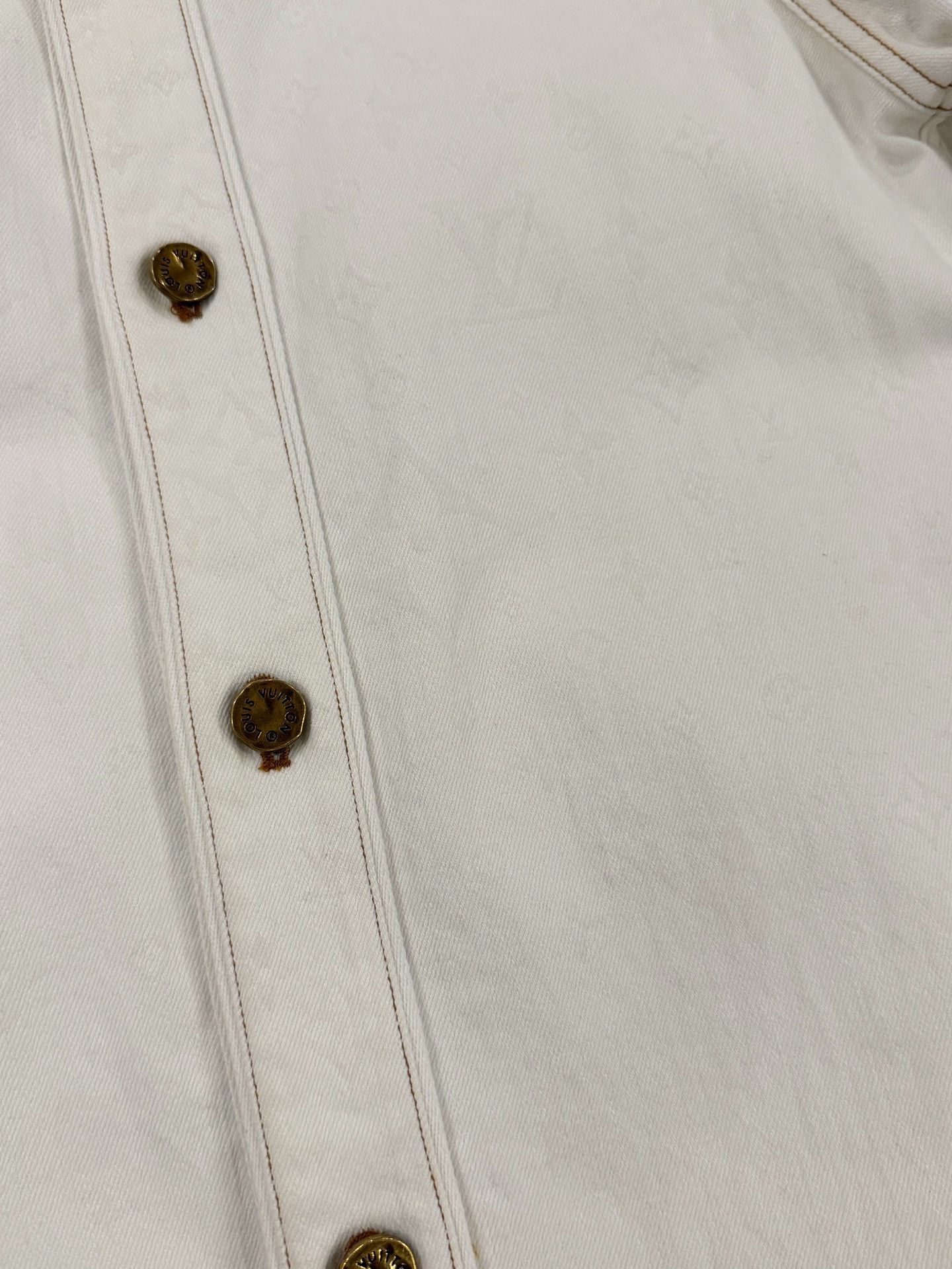 Louis Vuitton Louis Vuitton White Monogram Short-Sleeve Jacket Size US S / EU 44-46 / 1 - 2 Thumbnail