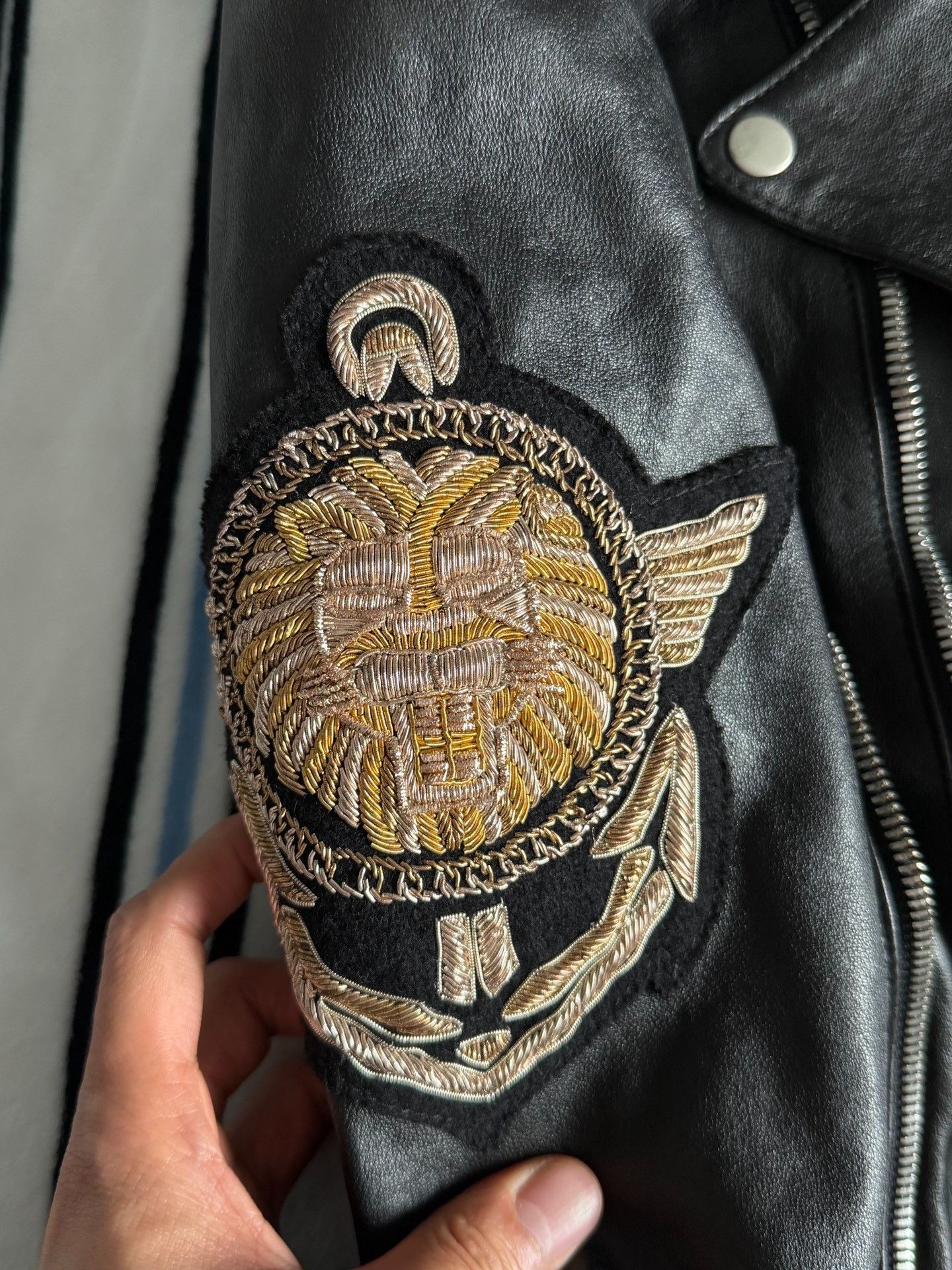 Balmain Balmain Gold Medal Leather Jacket Size US S / EU 44-46 / 1 - 4 Thumbnail