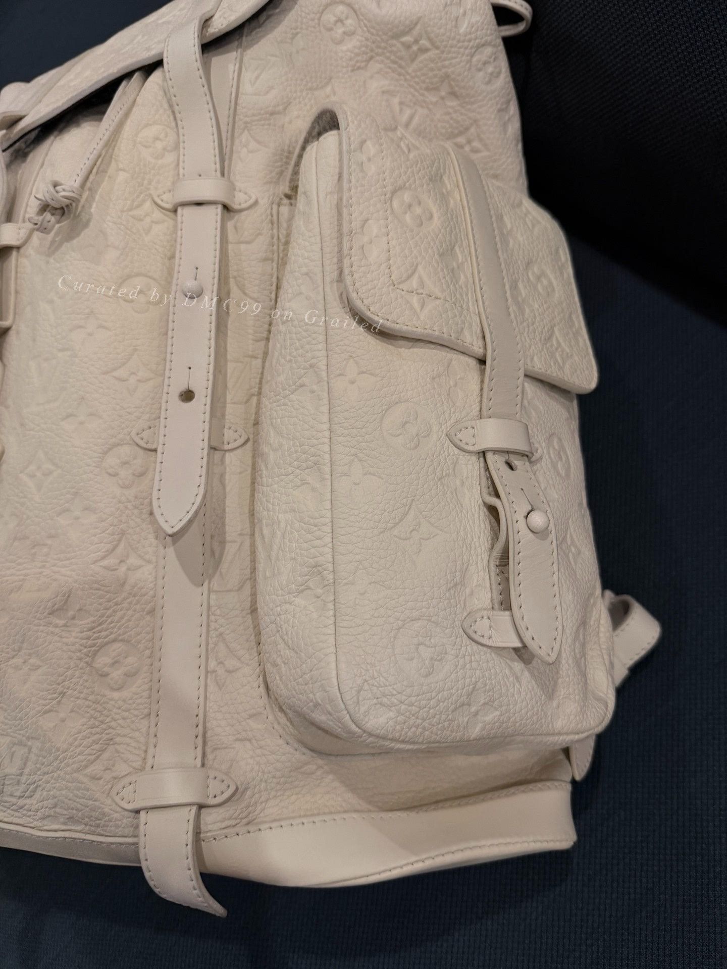 Louis Vuitton LV Christopher Embossed White Backpack Size ONE SIZE - 2 Thumbnail