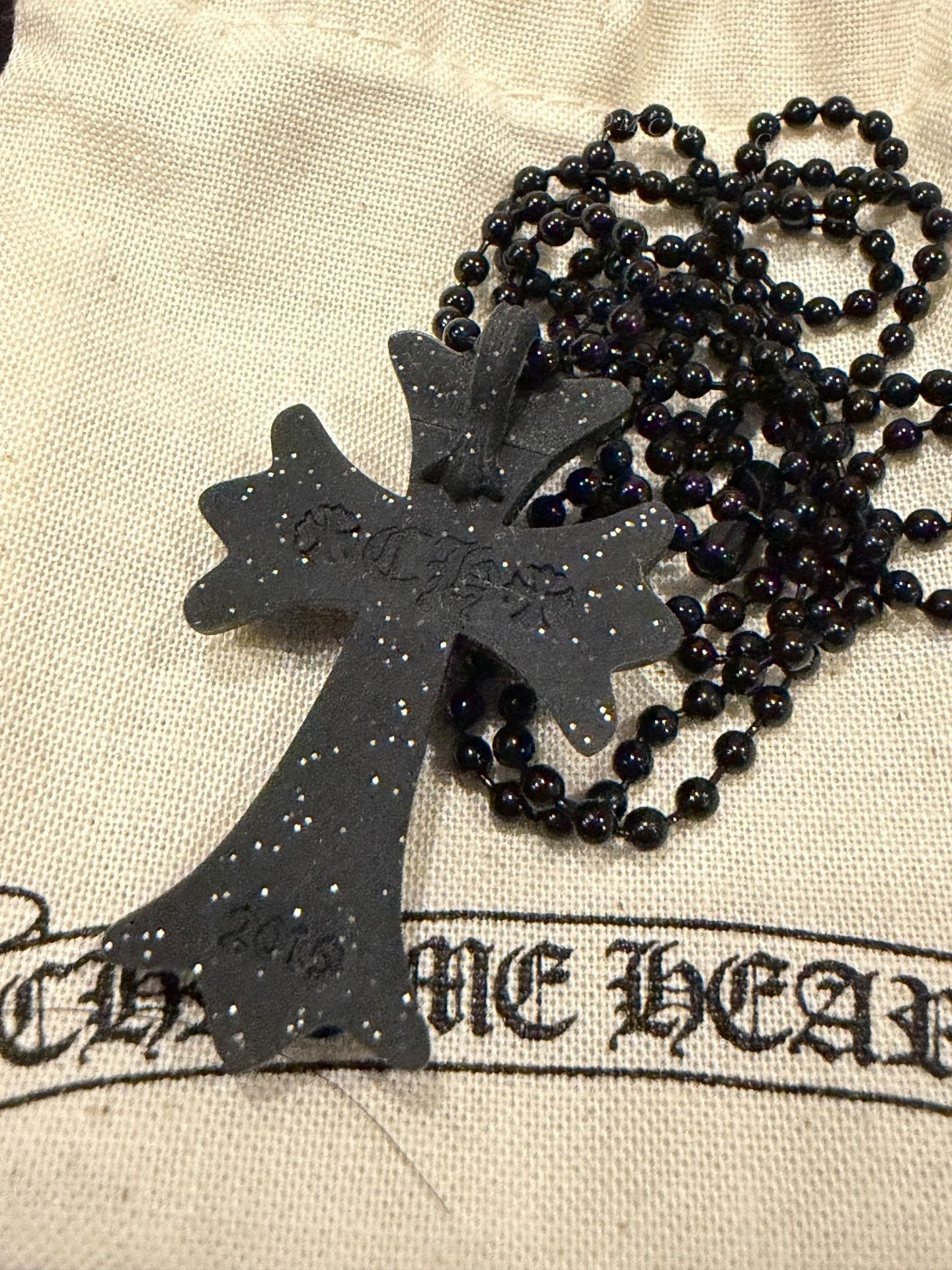 Chrome Hearts Chrome Hearts Obsidian Cross Necklace Size ONE SIZE - 3 Thumbnail