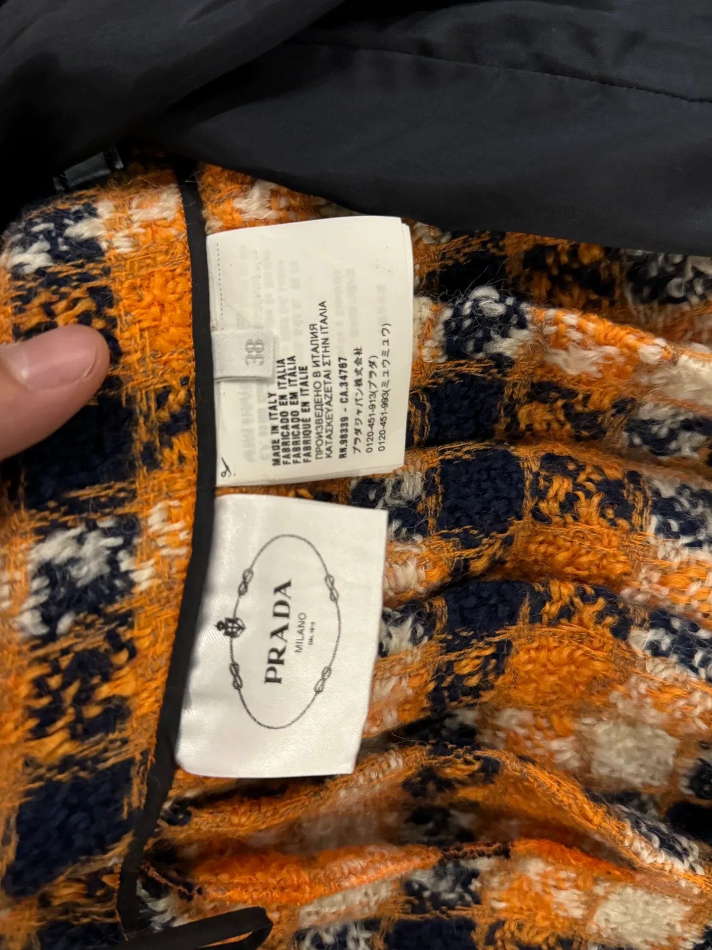 Prada Prada Check Wool Skirt Size 38" / US 16 / IT 52 - 4 Thumbnail