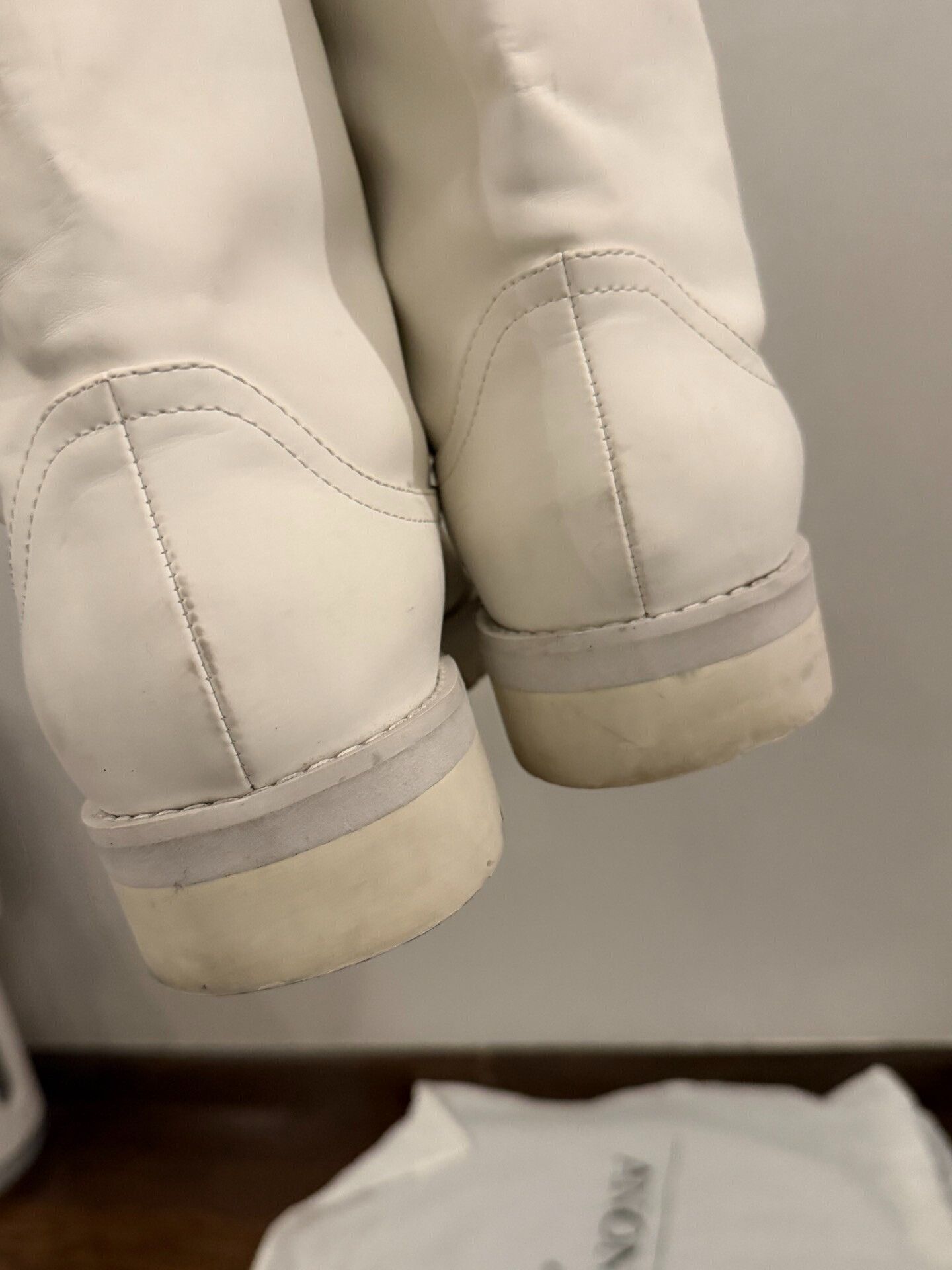 Vintage Anonymous White Long Boots Size US 11 / EU 44 - 4 Thumbnail