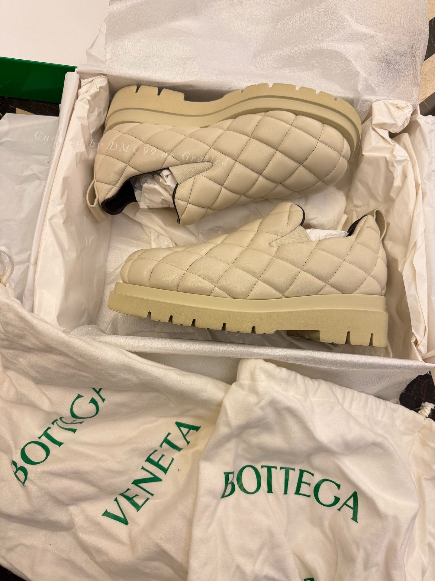 Bottega Veneta BV White Pineapple Leather Shoes Size US 9.5 / EU 42-43 - 2 Thumbnail