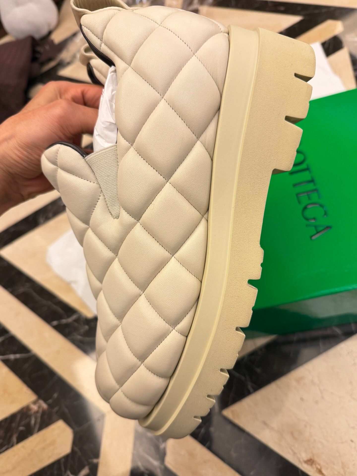 Bottega Veneta BV White Pineapple Leather Shoes Size US 9.5 / EU 42-43 - 3 Thumbnail