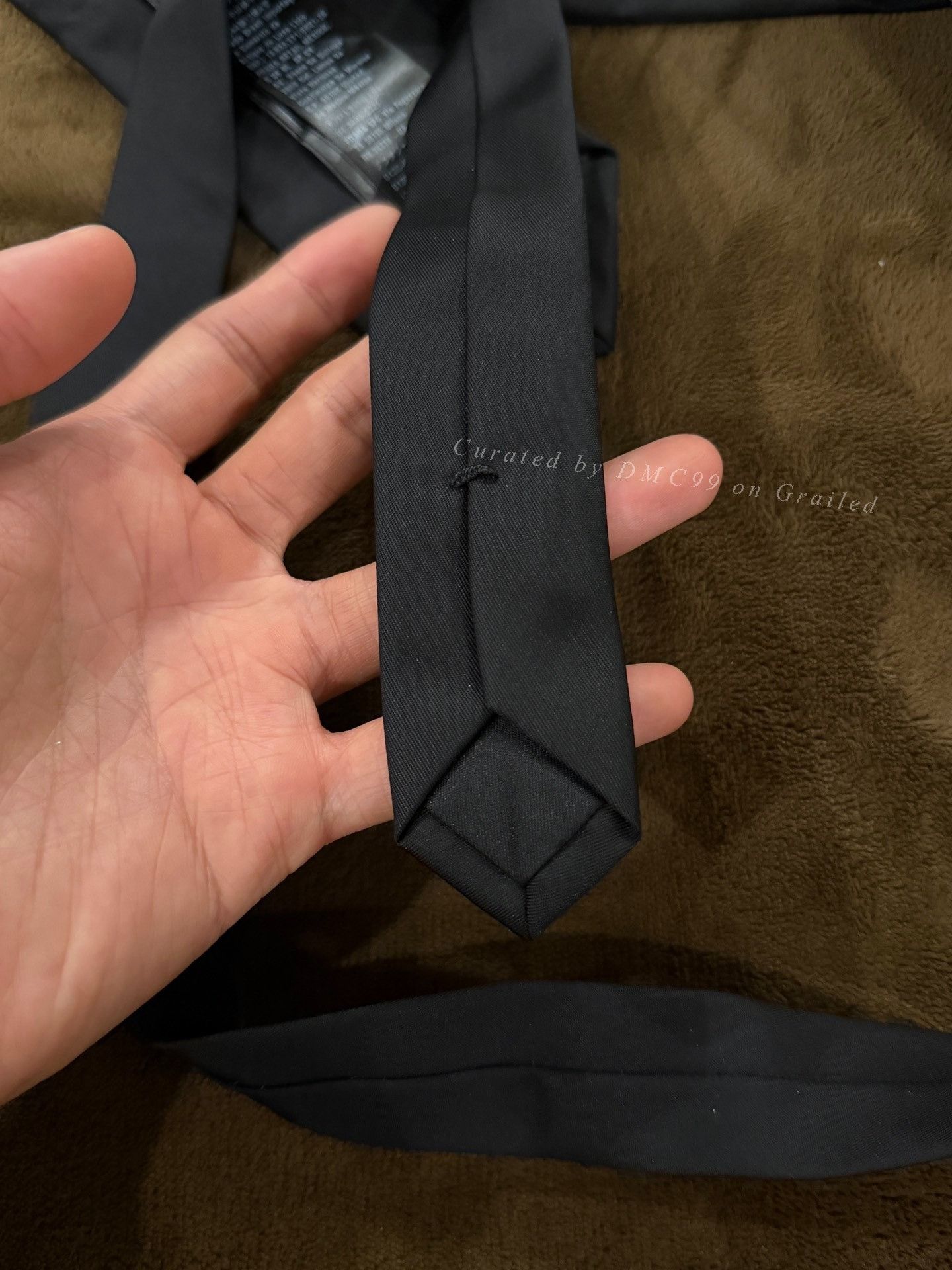 Prada Prada Black Nylon Triangle Logo Tie Size ONE SIZE - 5 Thumbnail