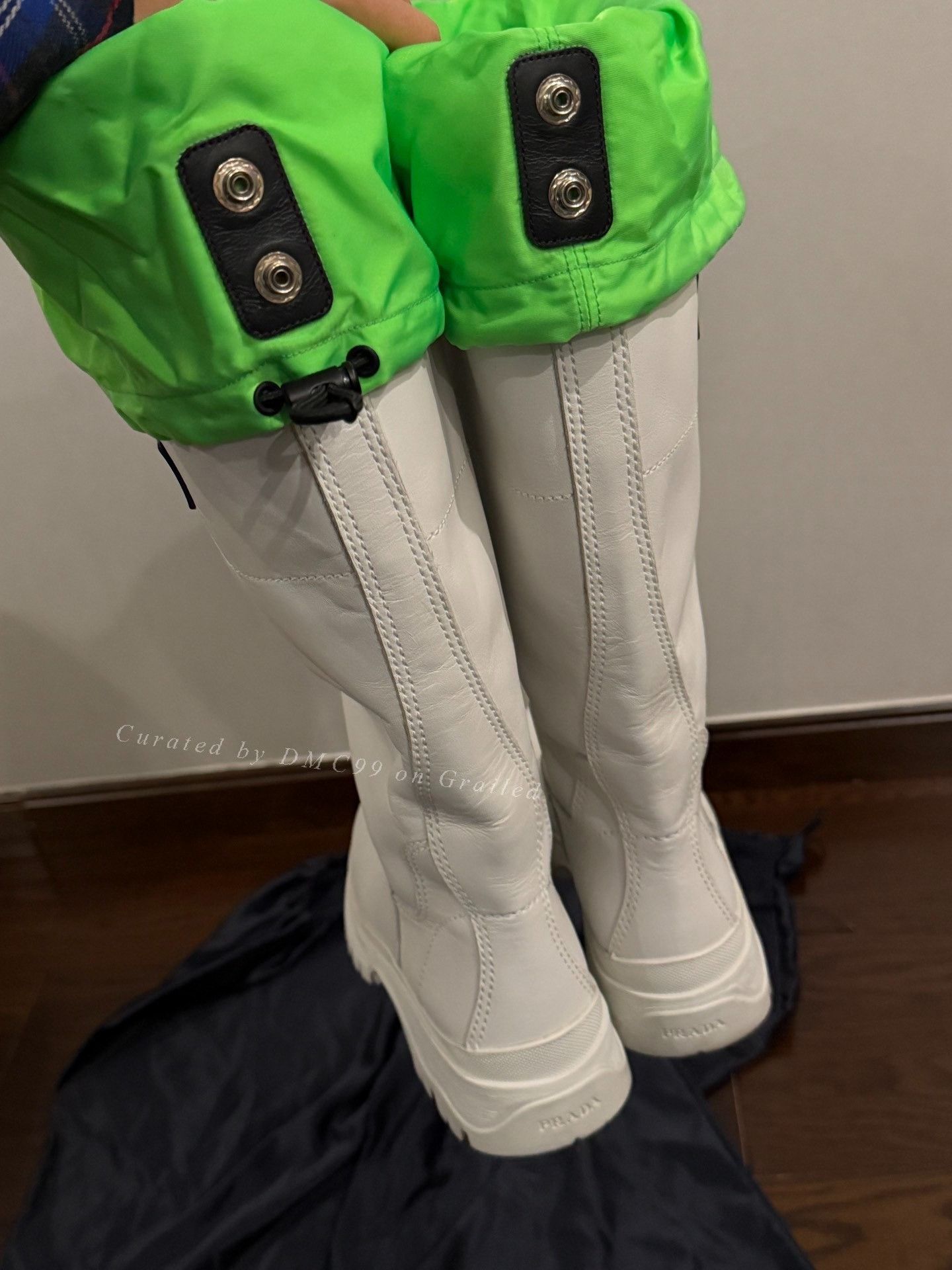 Prada Prada Runway White Leather Detachable Boots Size US 6 / IT 36 - 5 Thumbnail