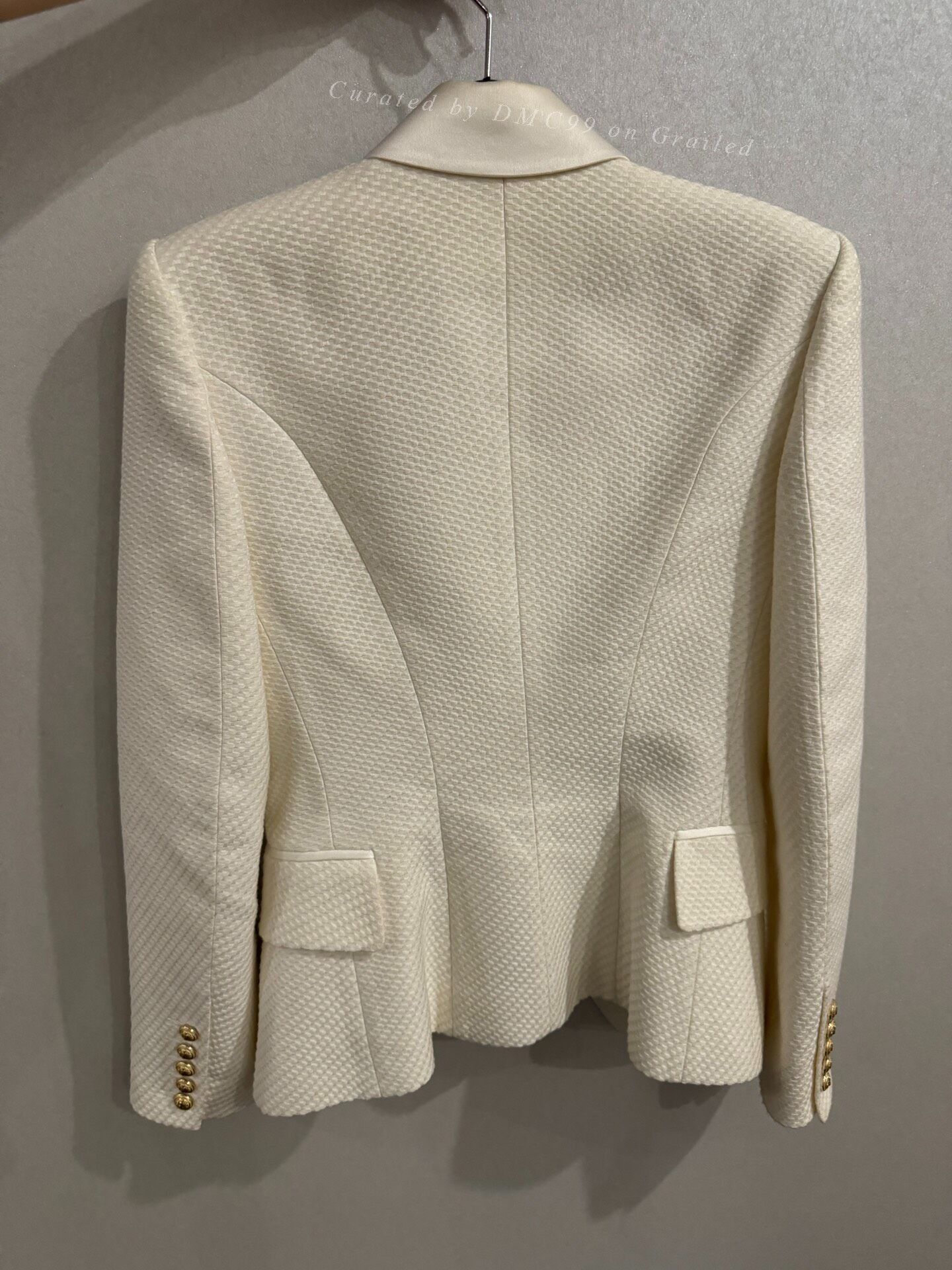 Balmain Balmain Gold Button White Blazer Size XS / US 0-2 / IT 36-38 - 4 Thumbnail
